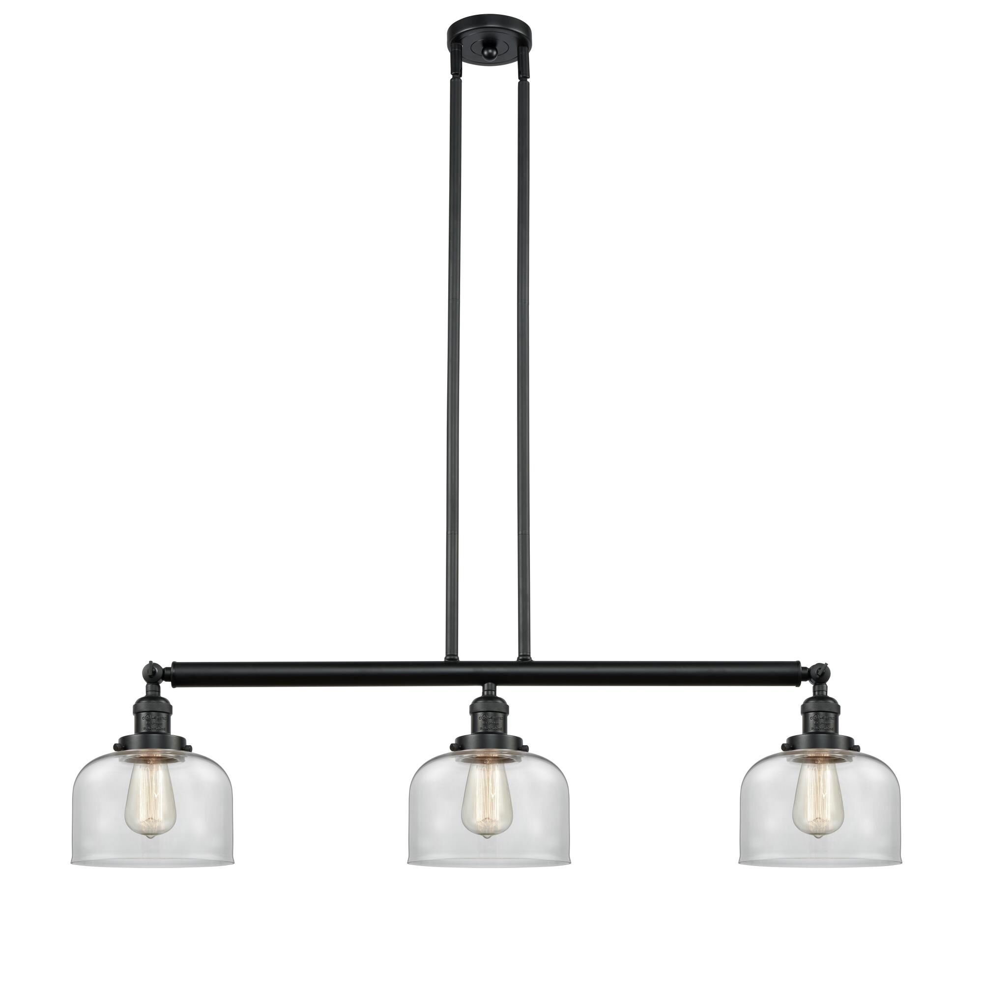 Bruno Marashlian Large Bell 41 Inch 3 Light Linear Suspension Light by Innovations Lighting