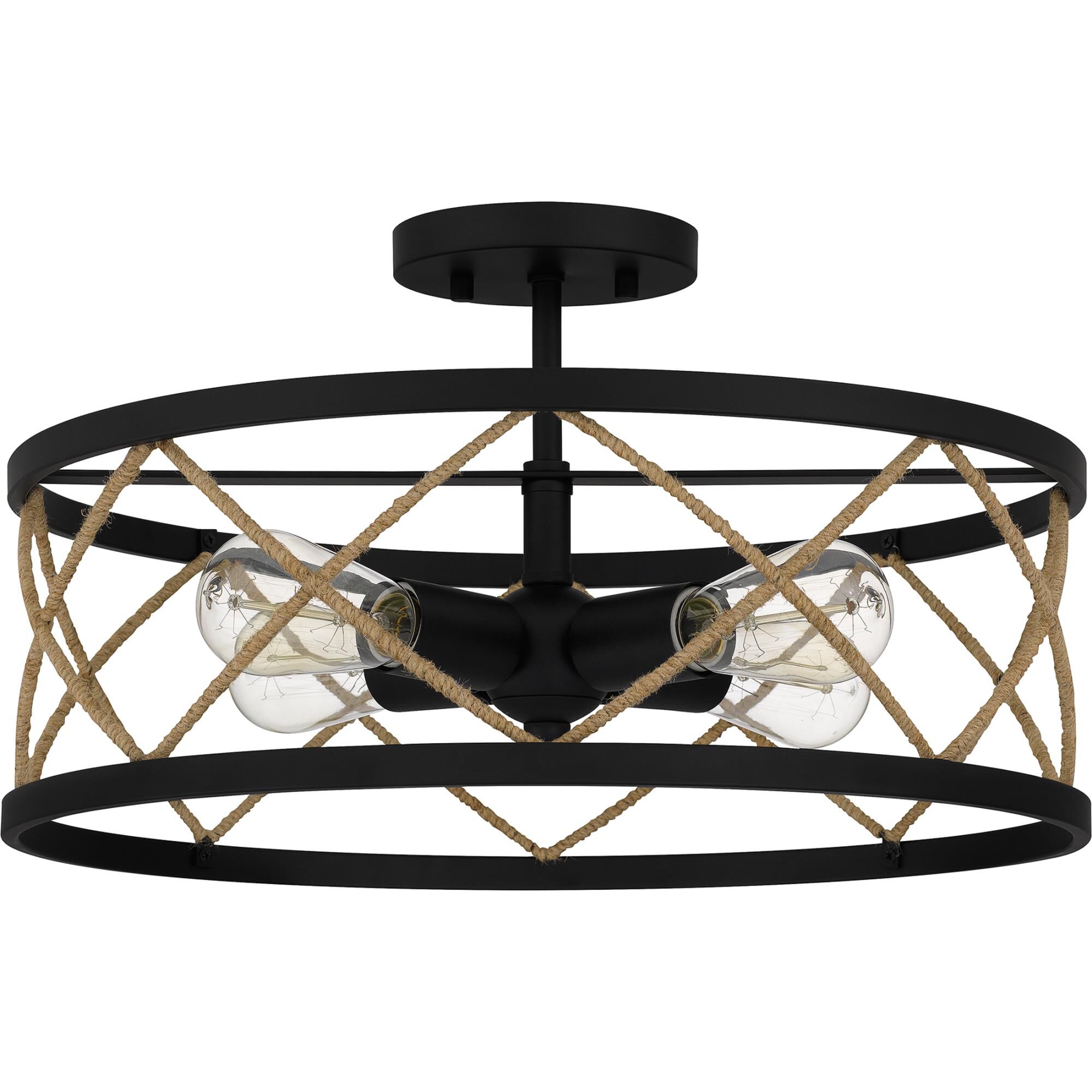 Cedar Park 18 Inch 4 Light Semi Flush Mount by Quoizel