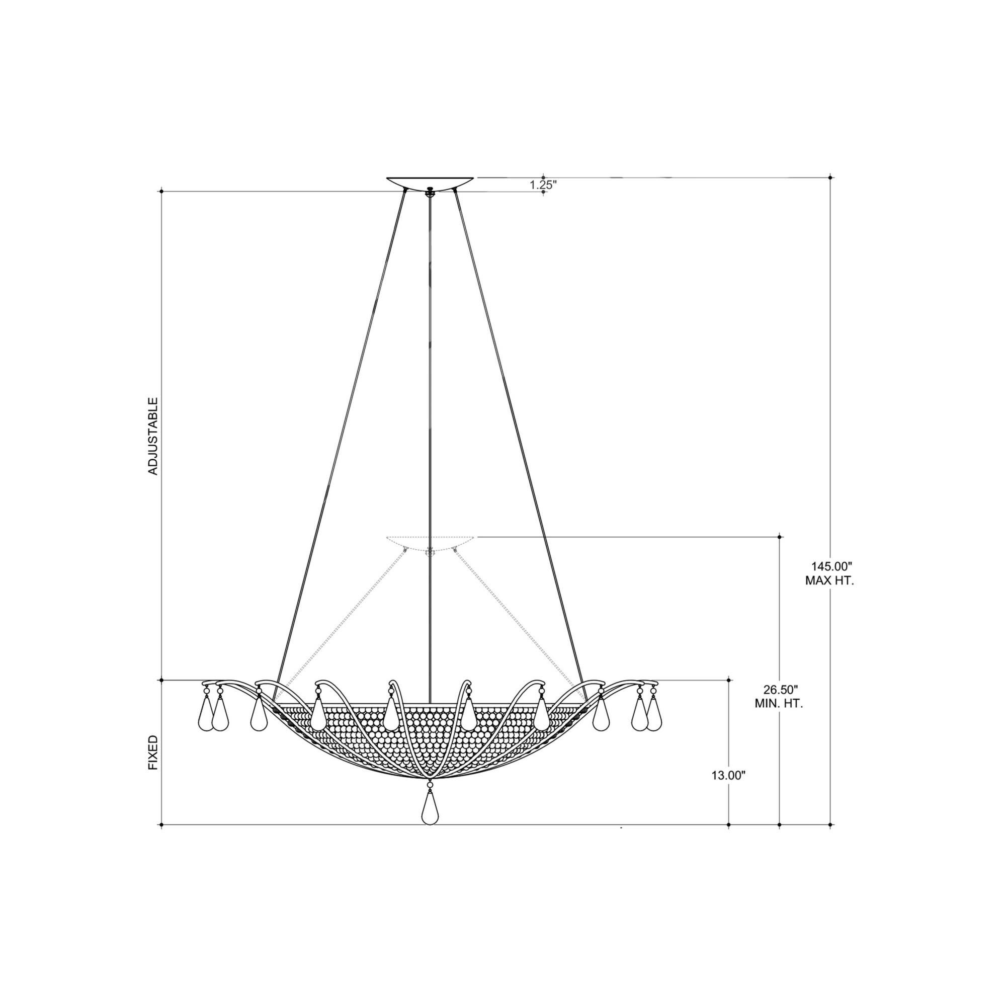 Barry Goralnick Korg 42 Inch Chandelier by Currey and Company