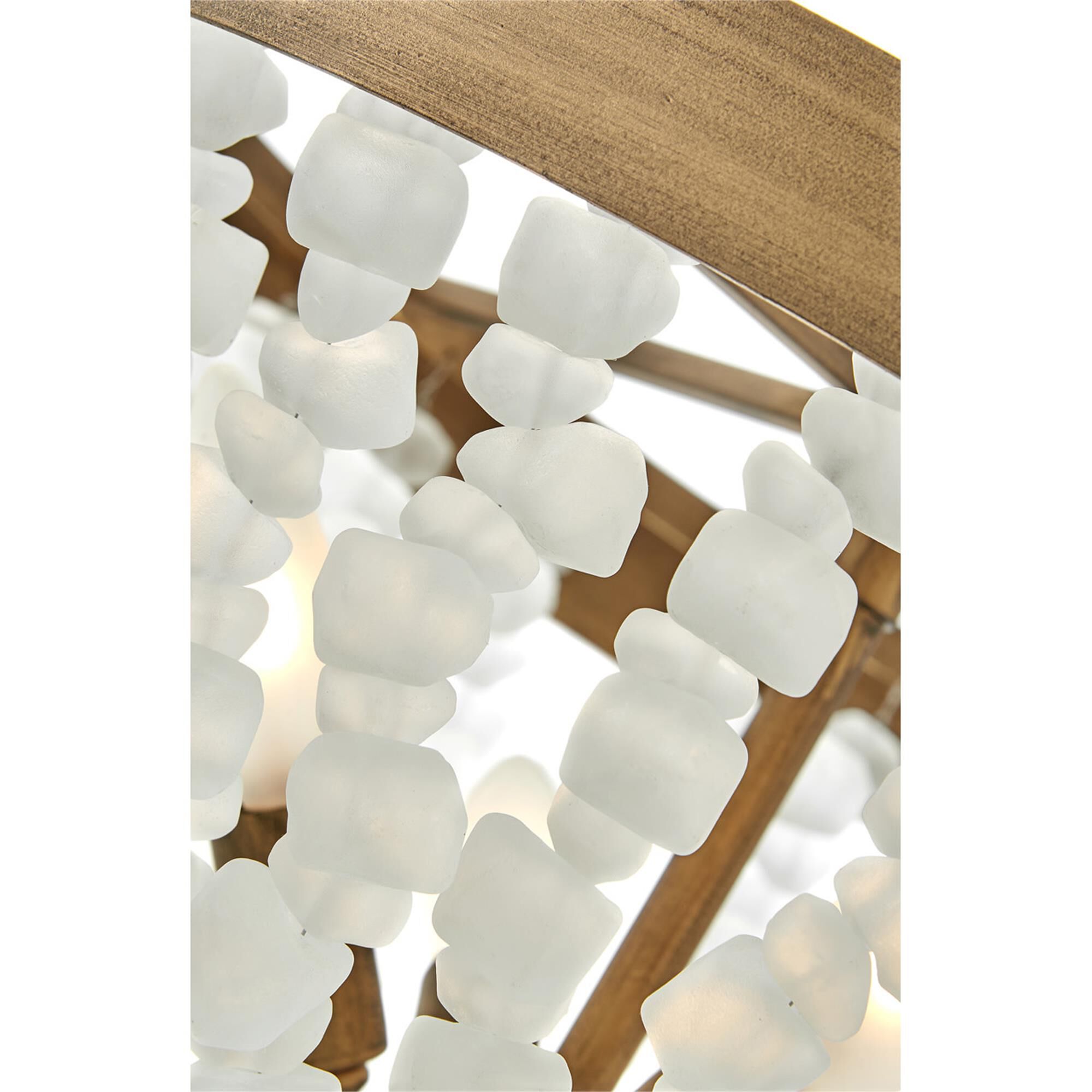 Shown in Burnished Gold finish and Sea glass