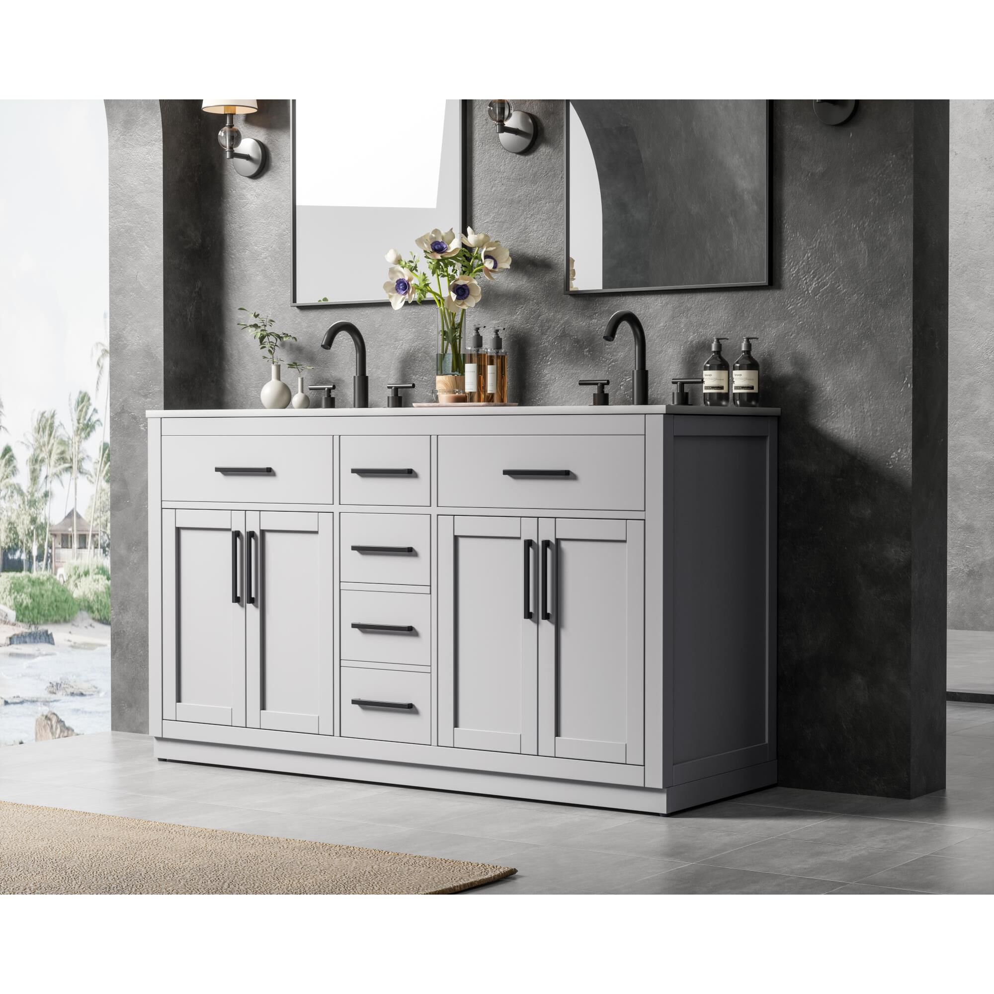 Alden 60 Inch Bath Vanity by Elegant Dcor