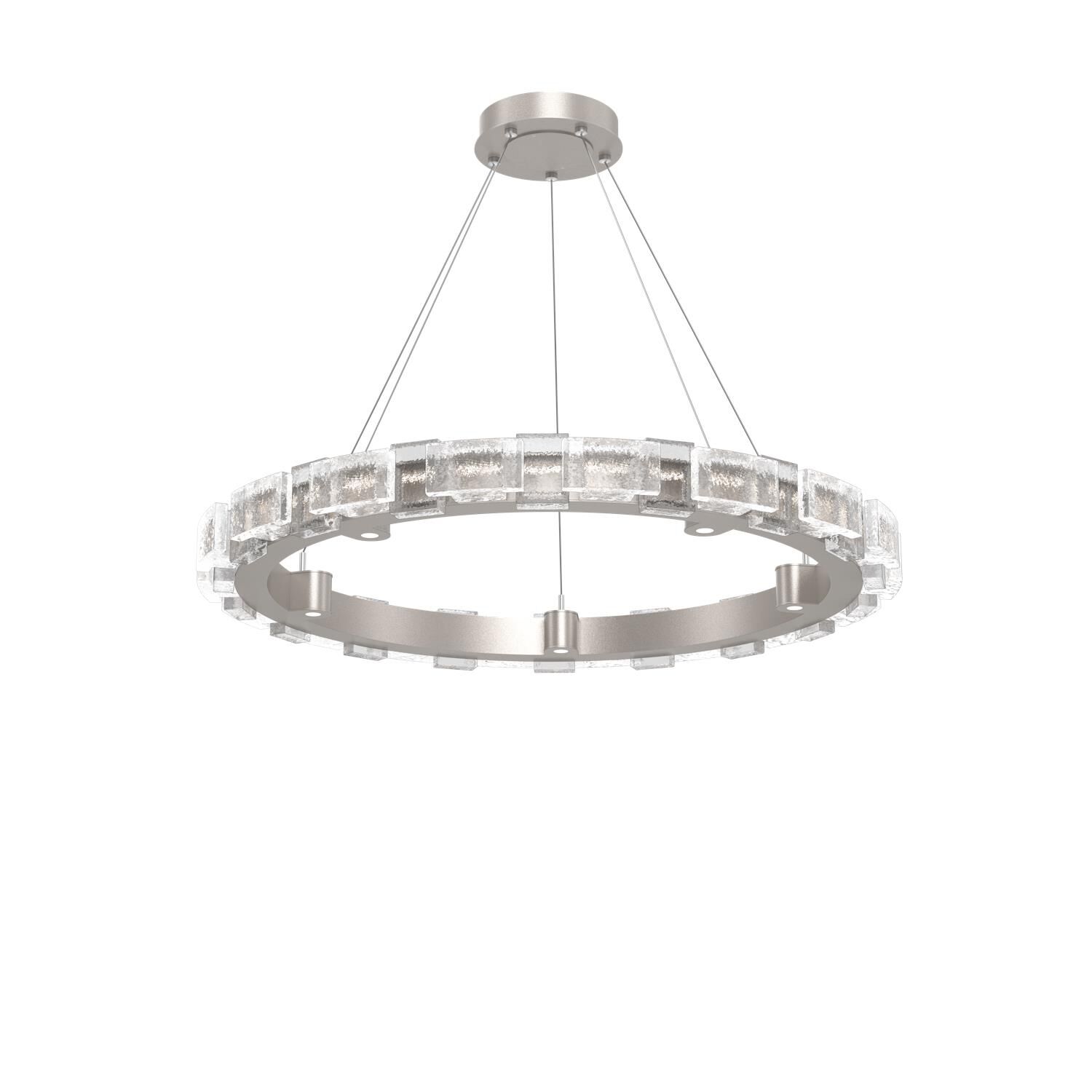 Shown in Beige Silver finish and Clear glass