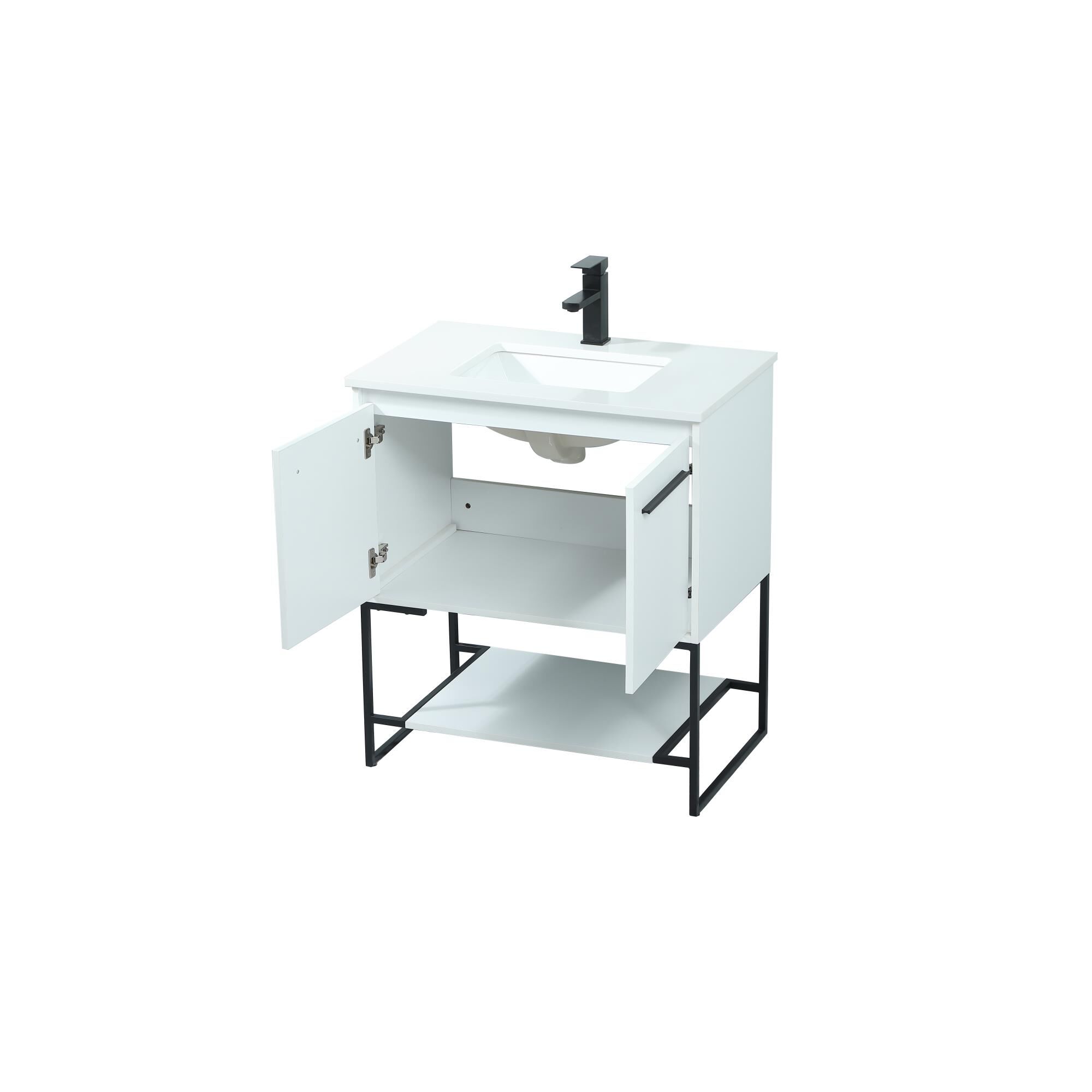 Shown in White finish