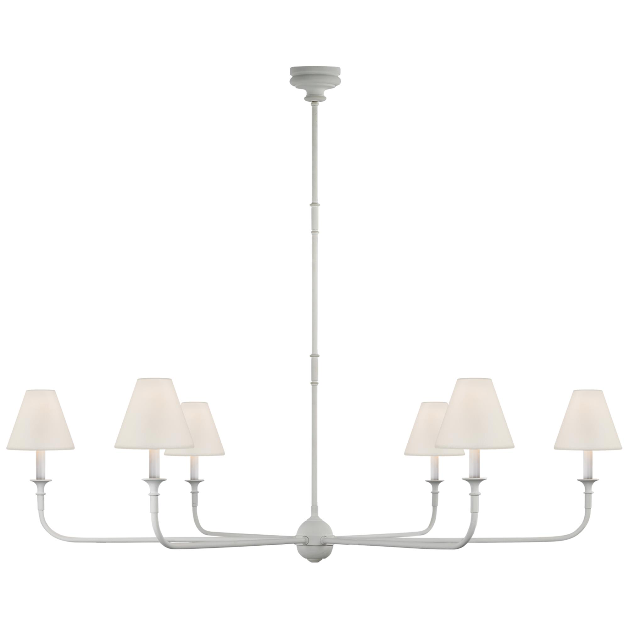 Shown in Plaster White finish and Linen shade