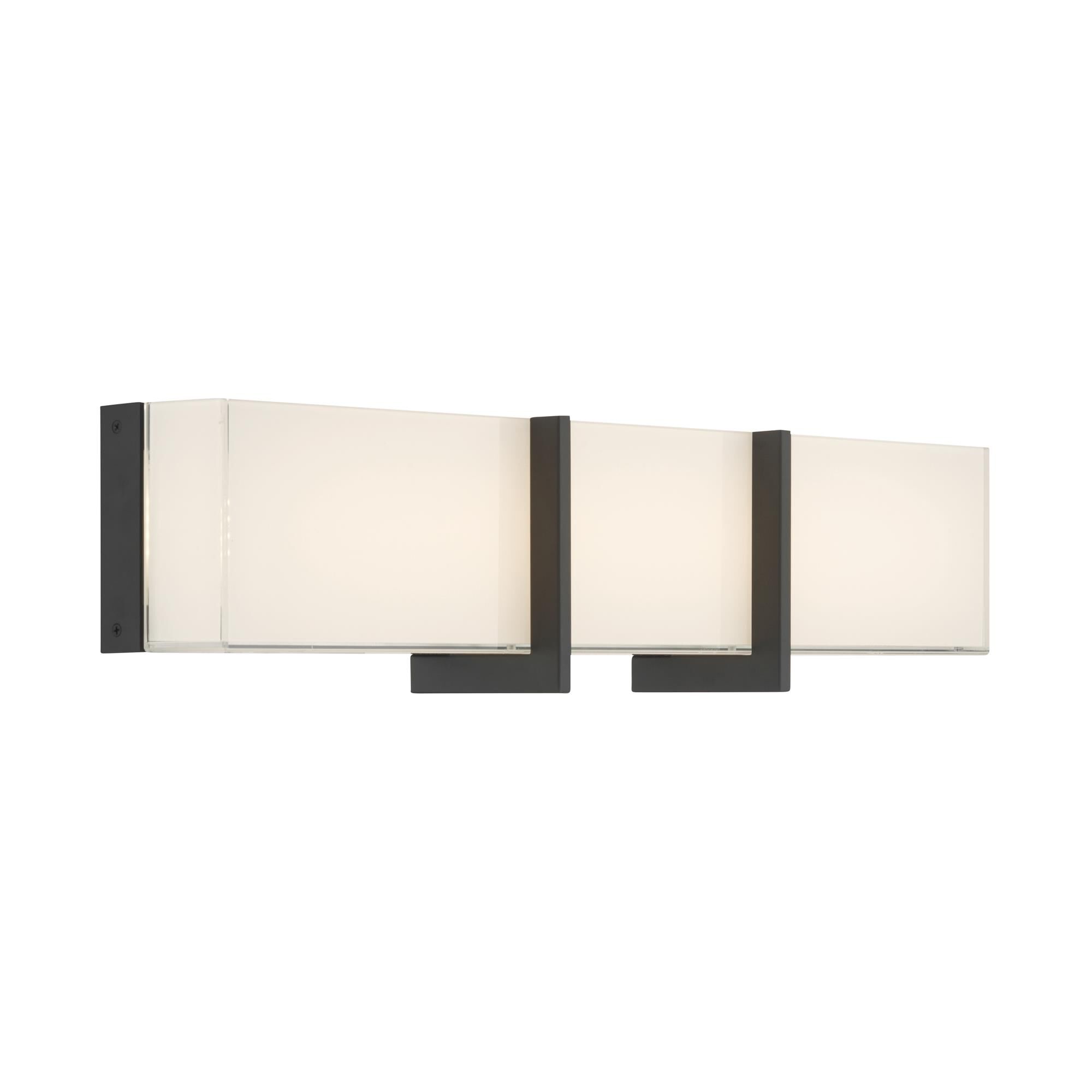 Shown in Dark Matte Black finish and White glass