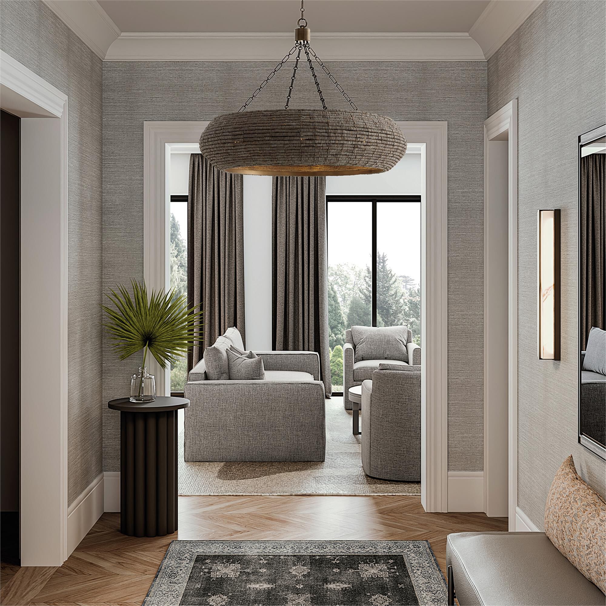 Shown in Aegean Grey and Dark Brass finish