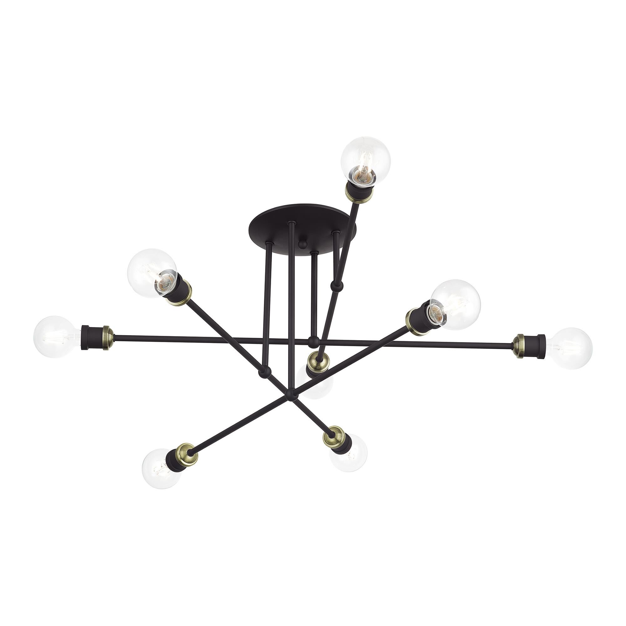 Delacroix 35 Inch Semi Flush Mount by Livex Lighting