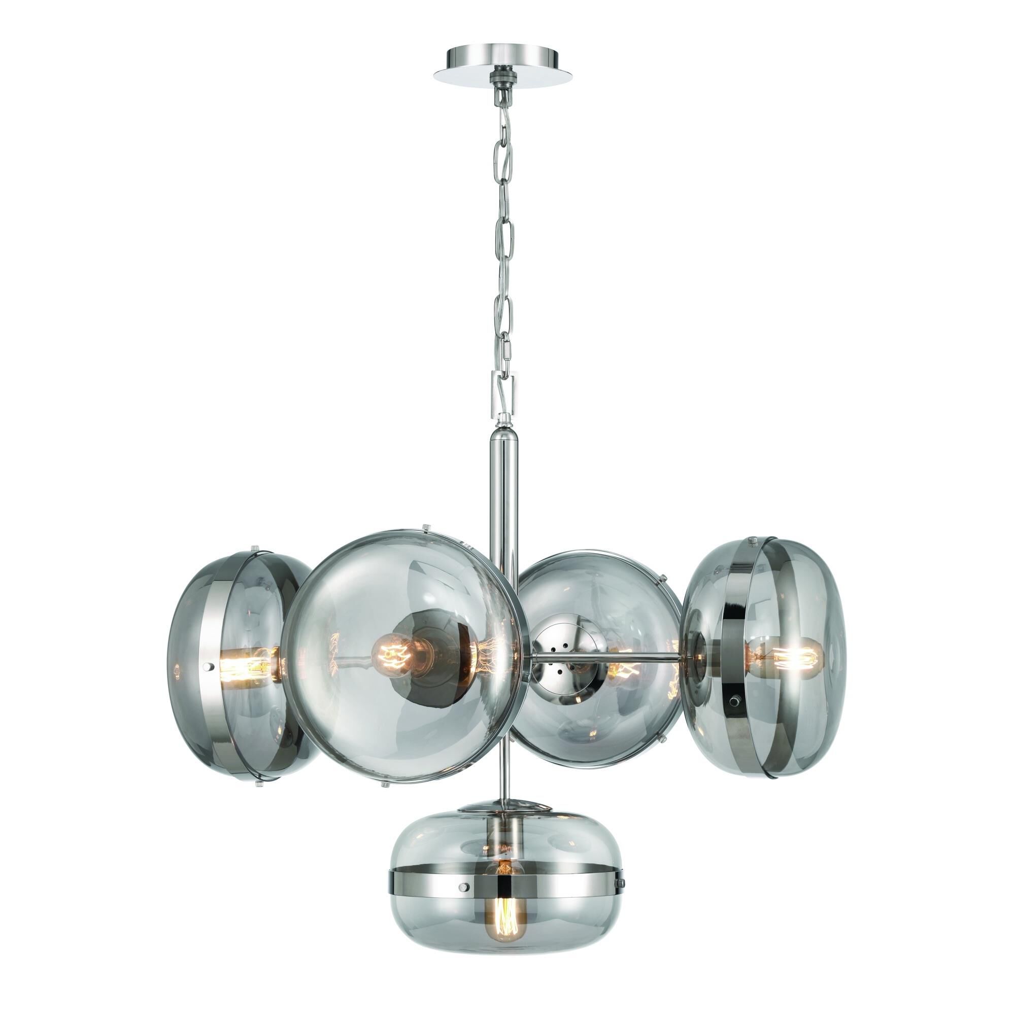 Shown in Nickel finish and Glass shade