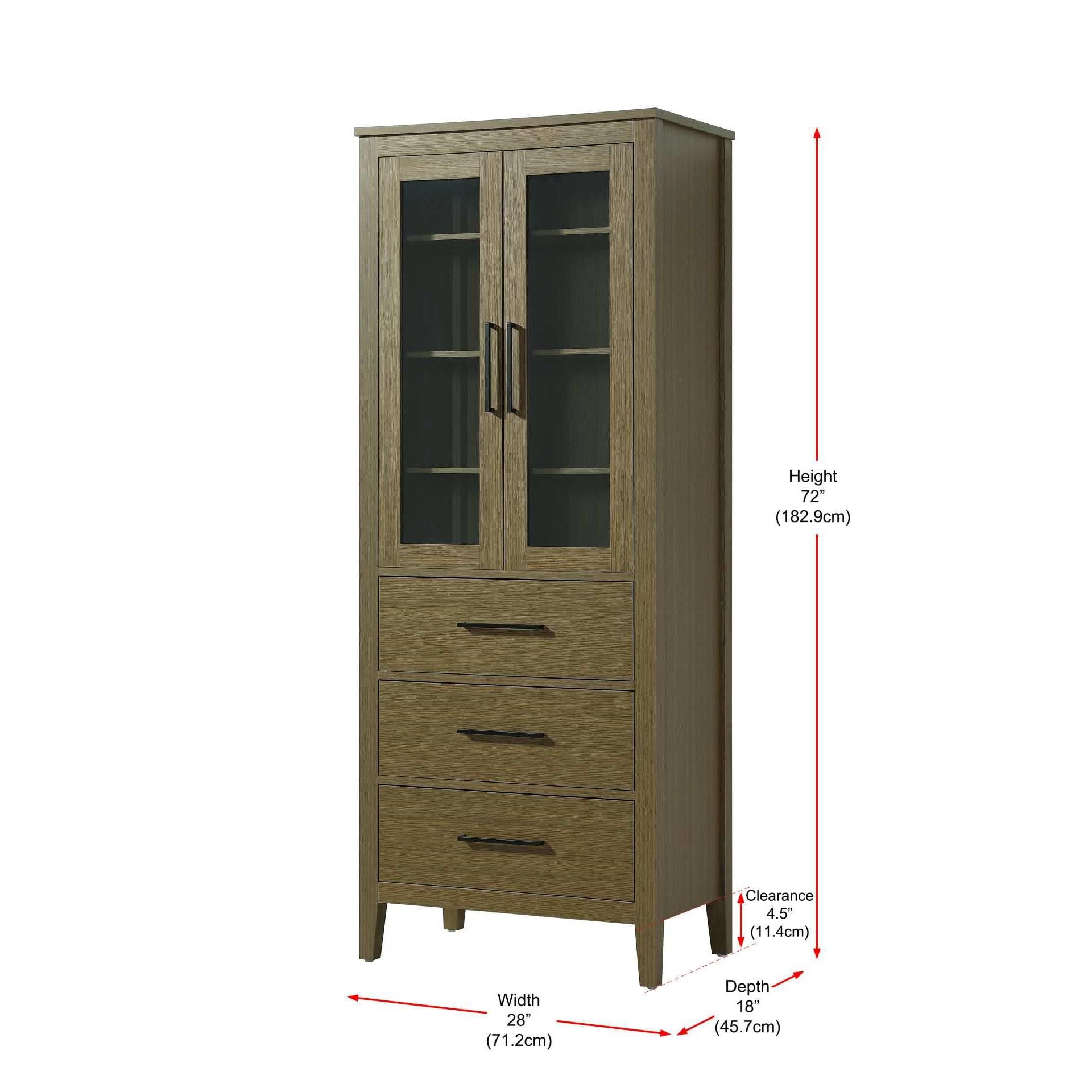 Millie 72 Inch Storage Cabinet by Elegant Decor