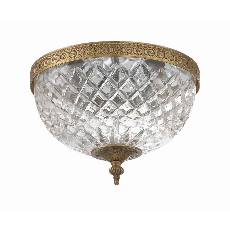 Ceiling 10 Inch 2 Light Semi Flush Mount by Crystorama