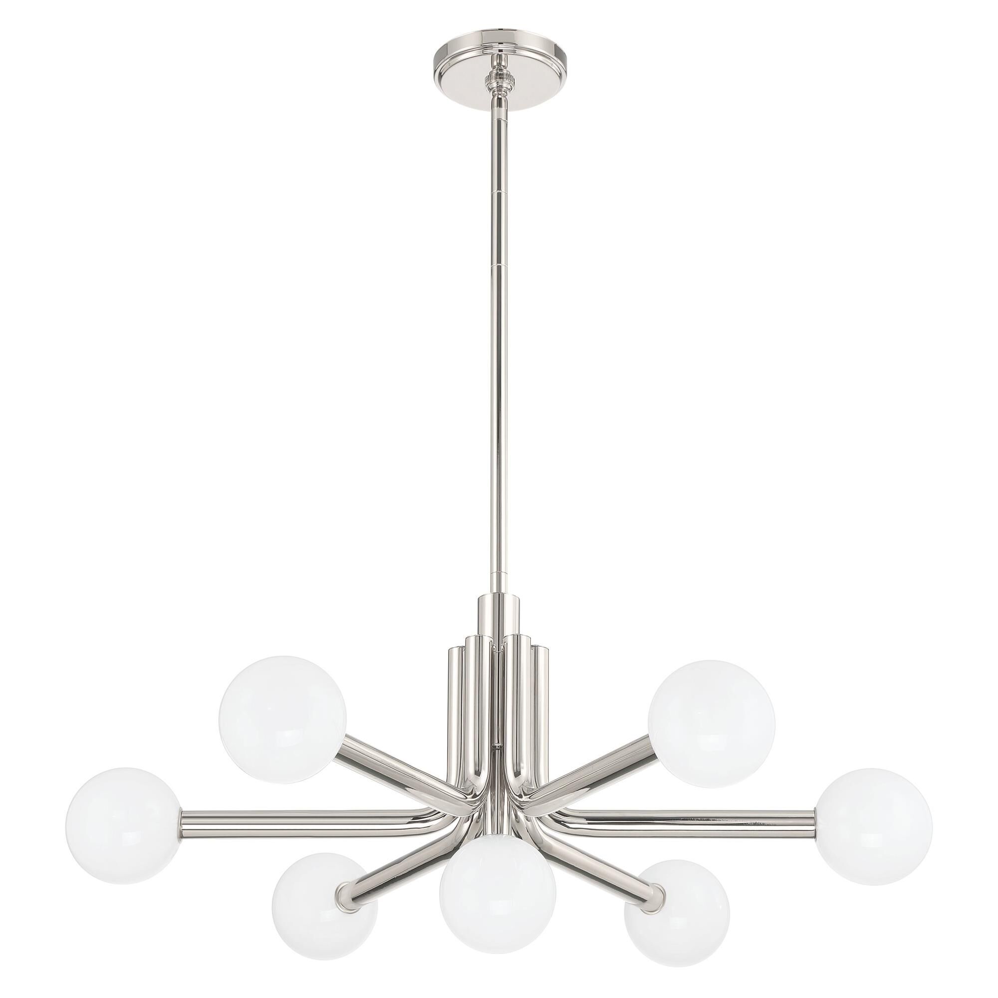 Shown in Polished Nickel finish and Opal glass