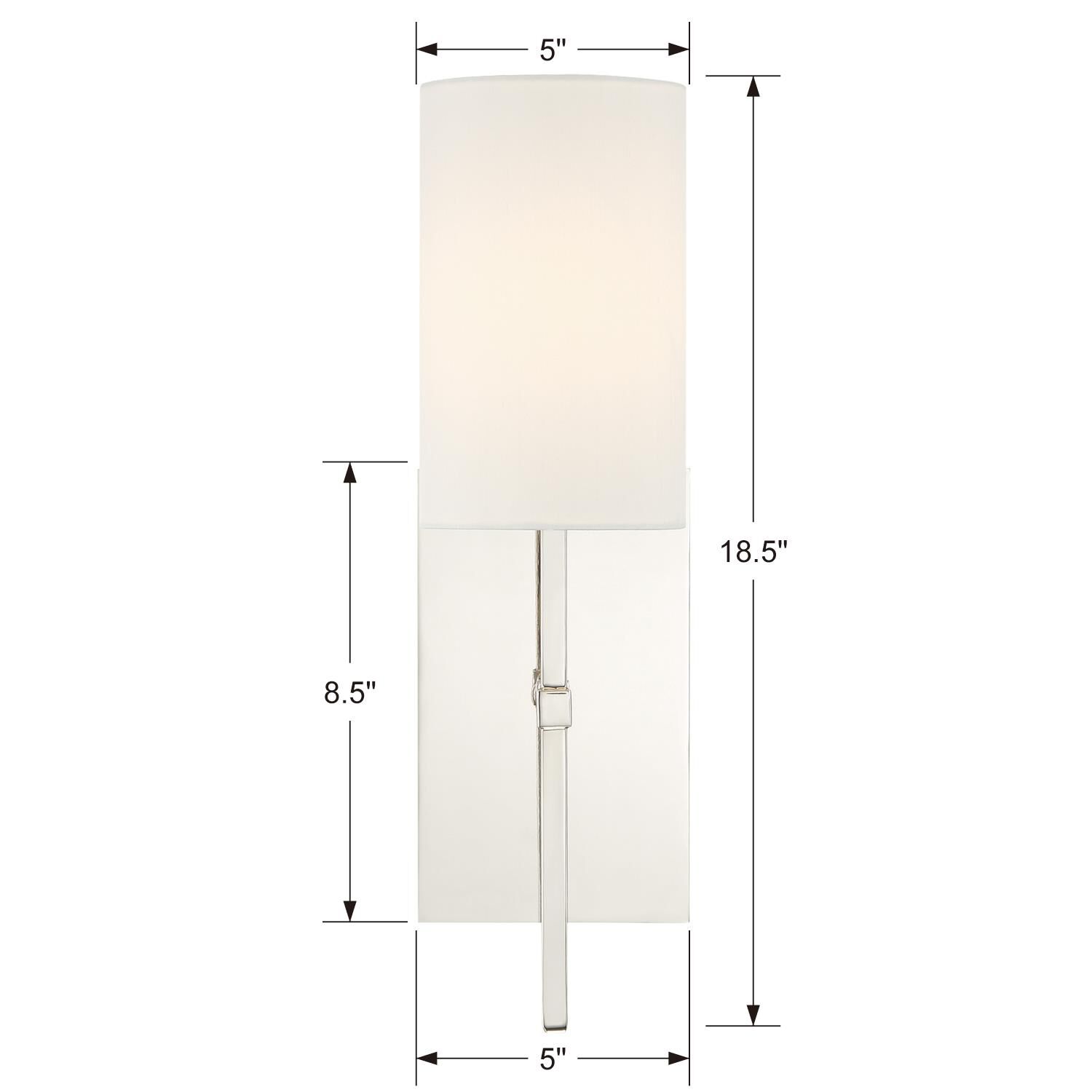 Shown in Polished Nickel finish and White Silk glass and White Silk shade