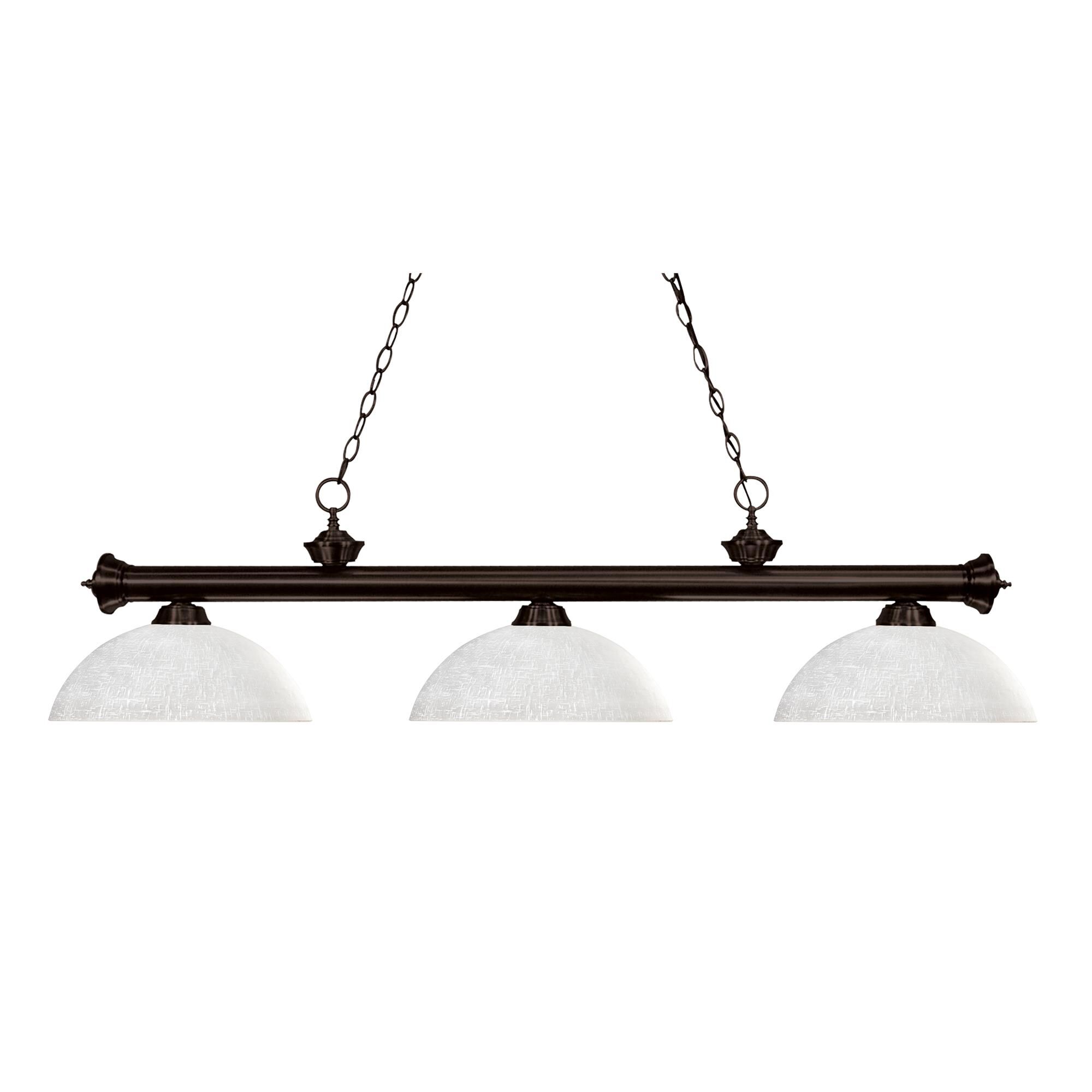 Shown in Bronze finish and Glass shade