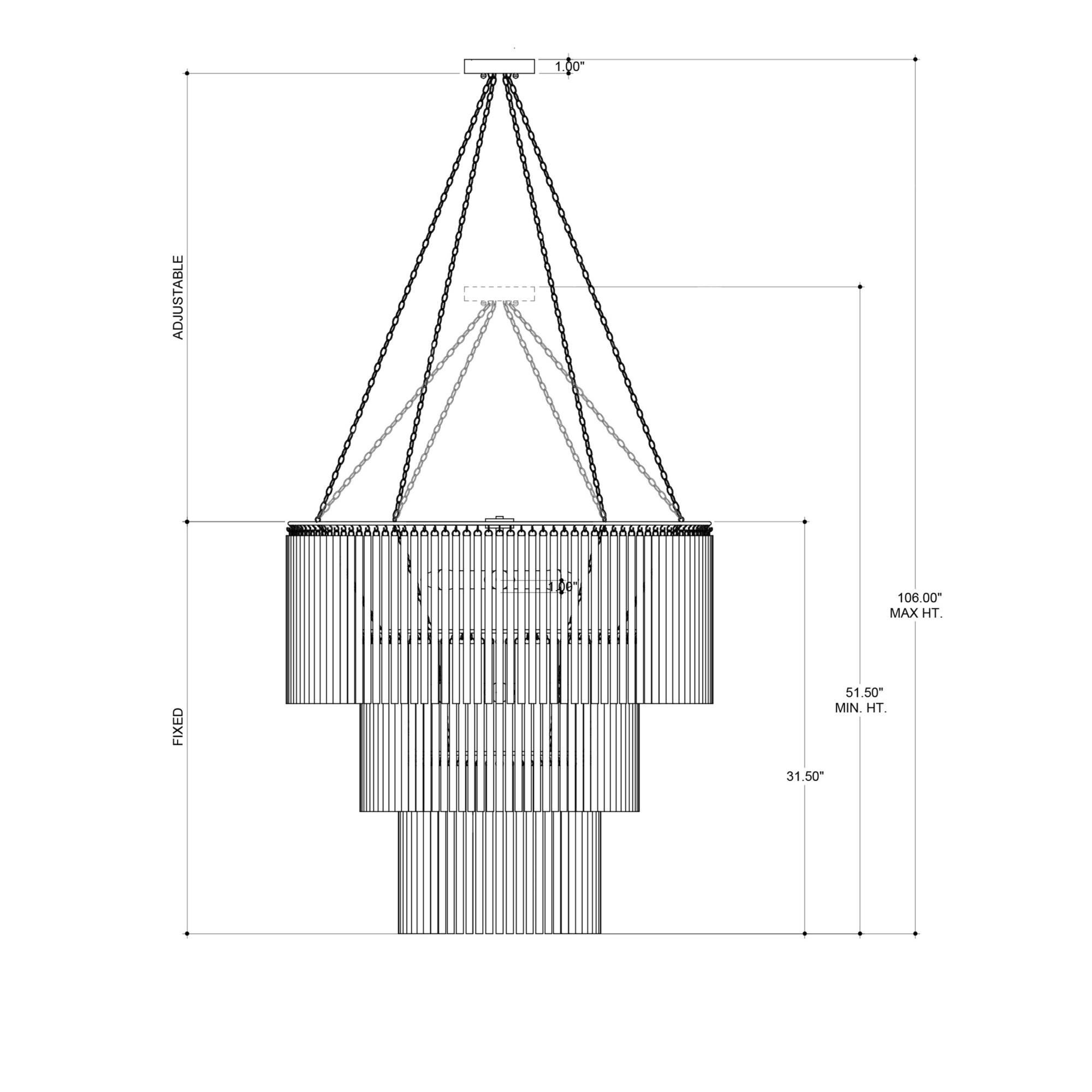 Mantra 30 Inch 7 Light Chandelier by Currey and Company