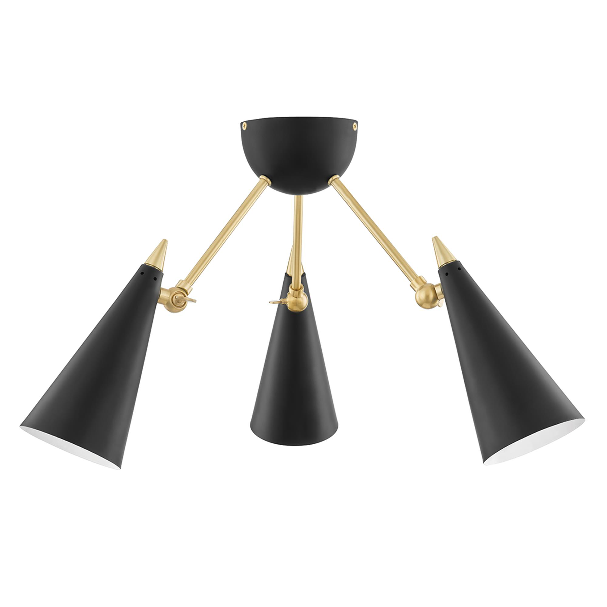 Moxie 18 Inch 3 Light Semi Flush Mount,