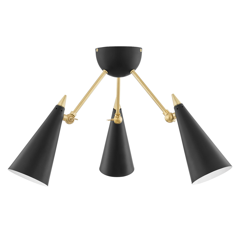 Moxie 18 Inch 3 Light Semi Flush Mount by Mitzi