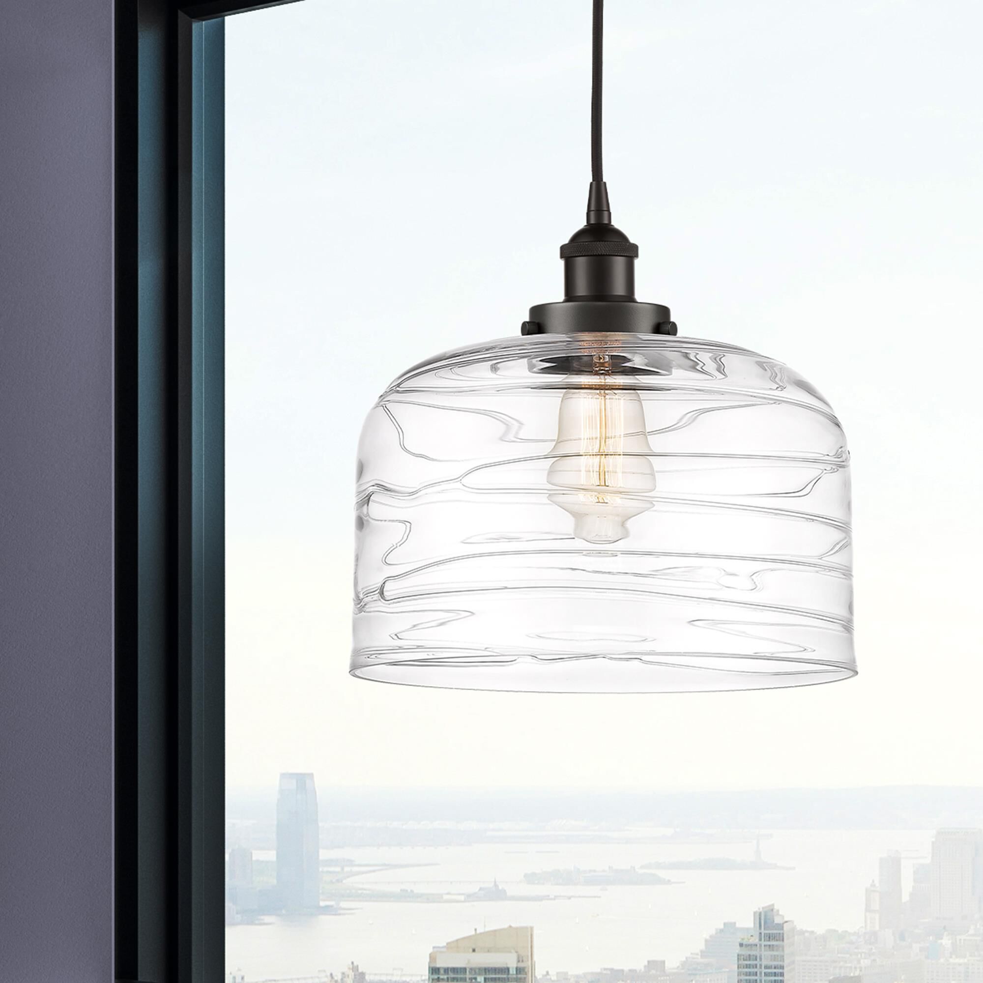 Shown in Oil Rubbed Bronze finish and Clear glass