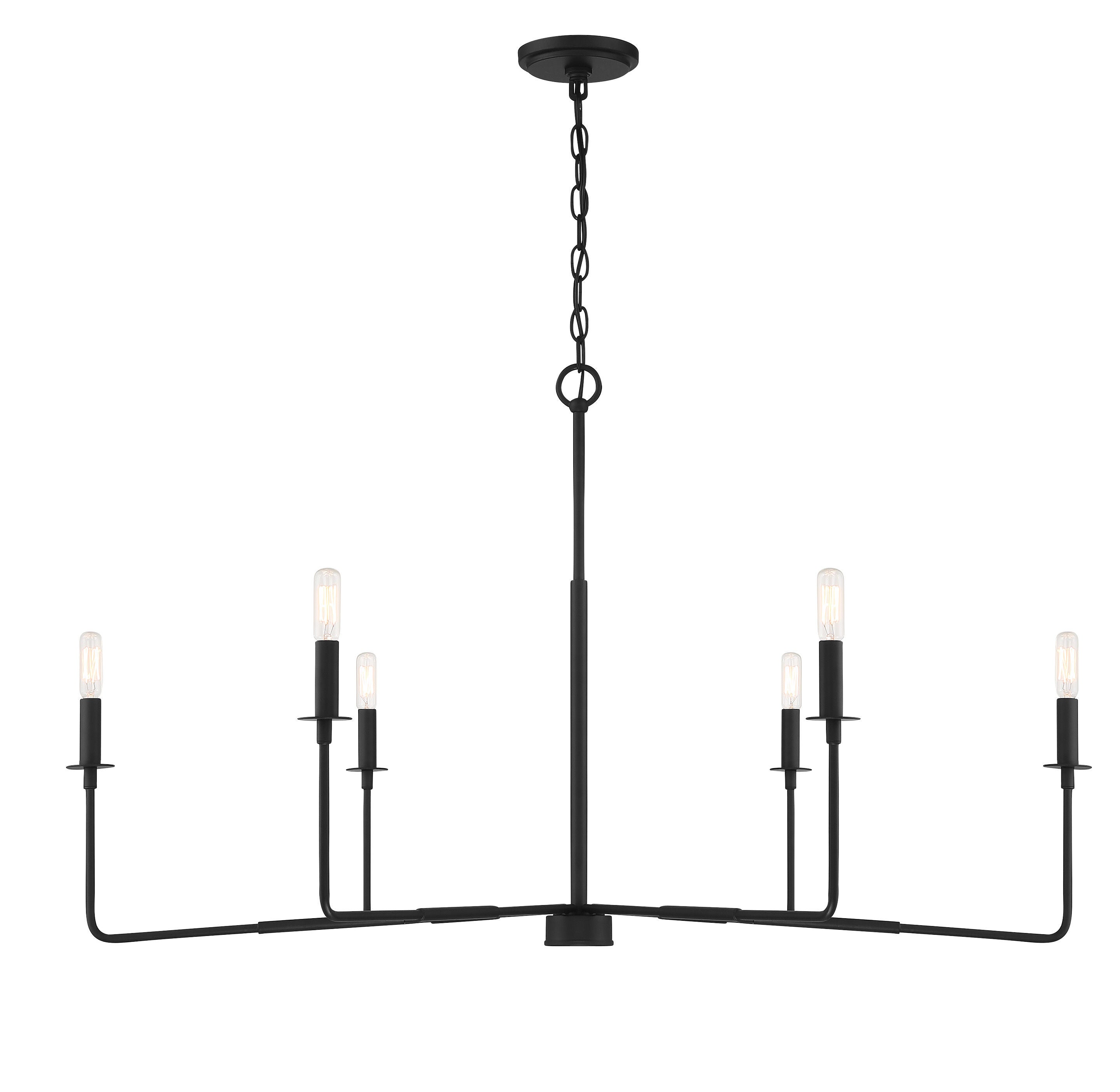 Salerno 42 Inch 6 Light Chandelier by Savoy House