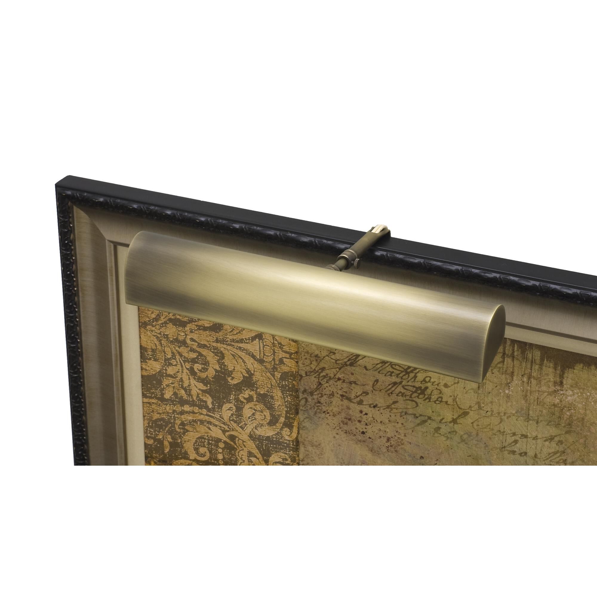 Shown in Antique Brass finish and Metal shade