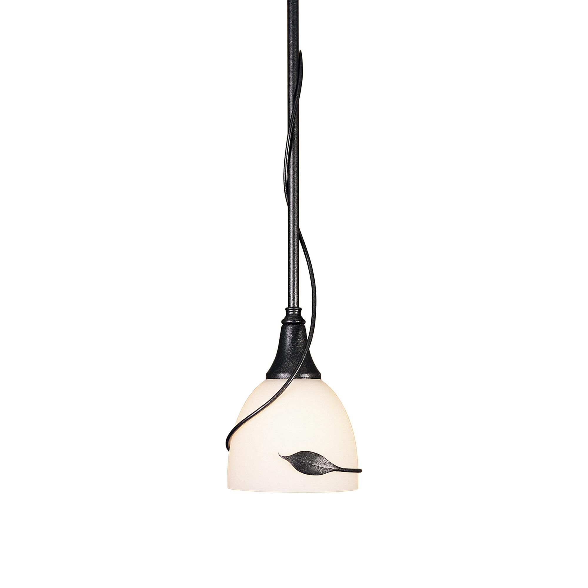 Shown in Natural Iron finish and Opal glass