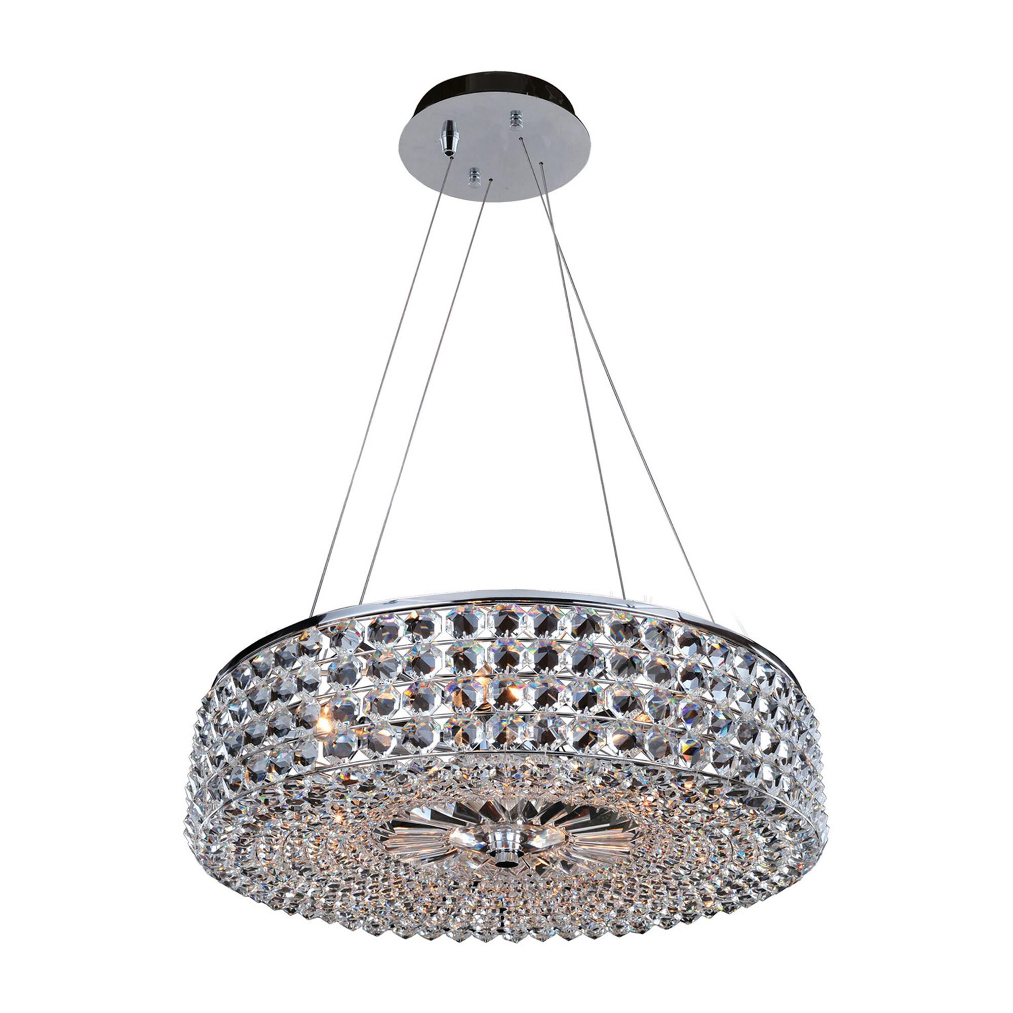 Shown in Chrome finish and Firenze Clear crystal