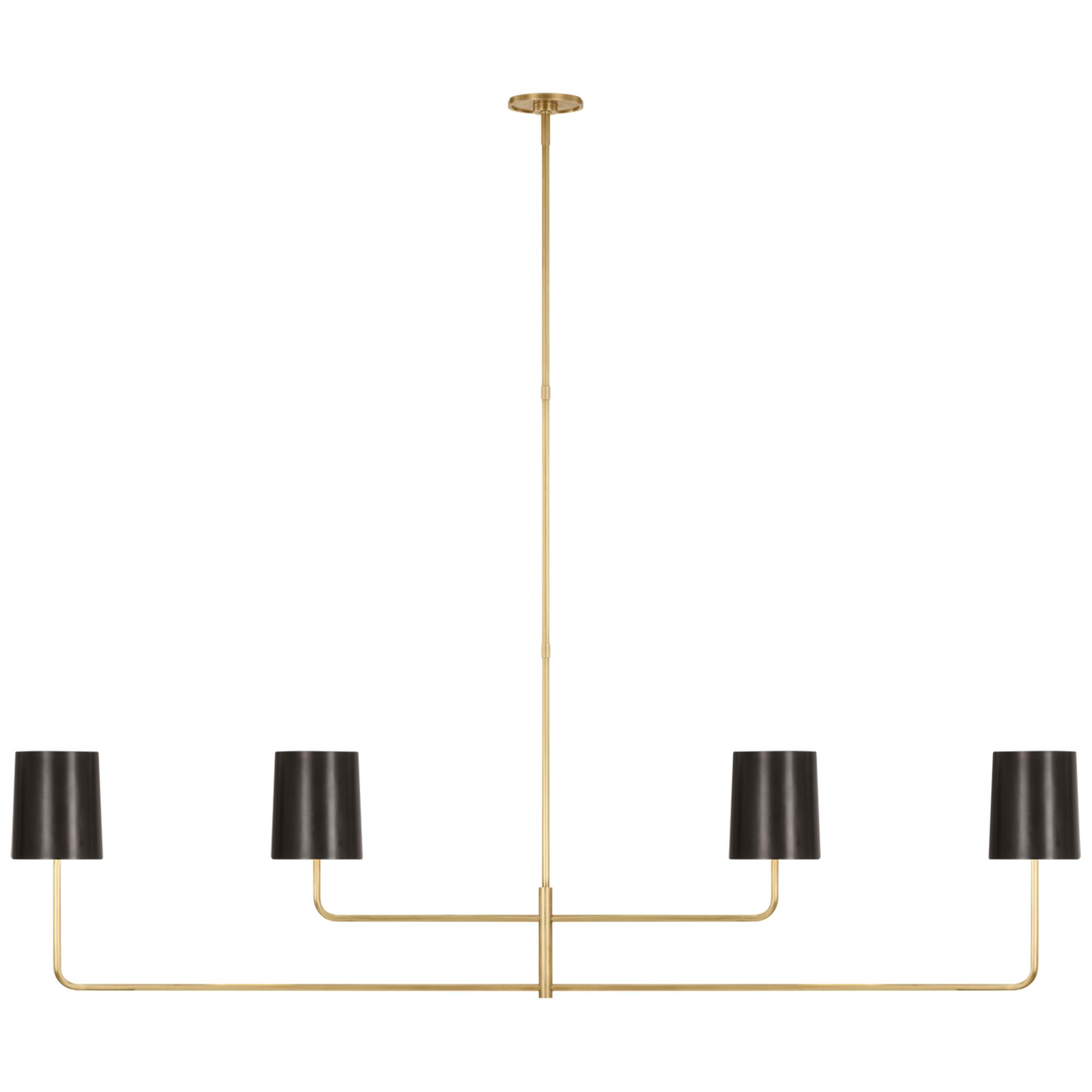 Shown in Soft Brass finish and Bronze shade