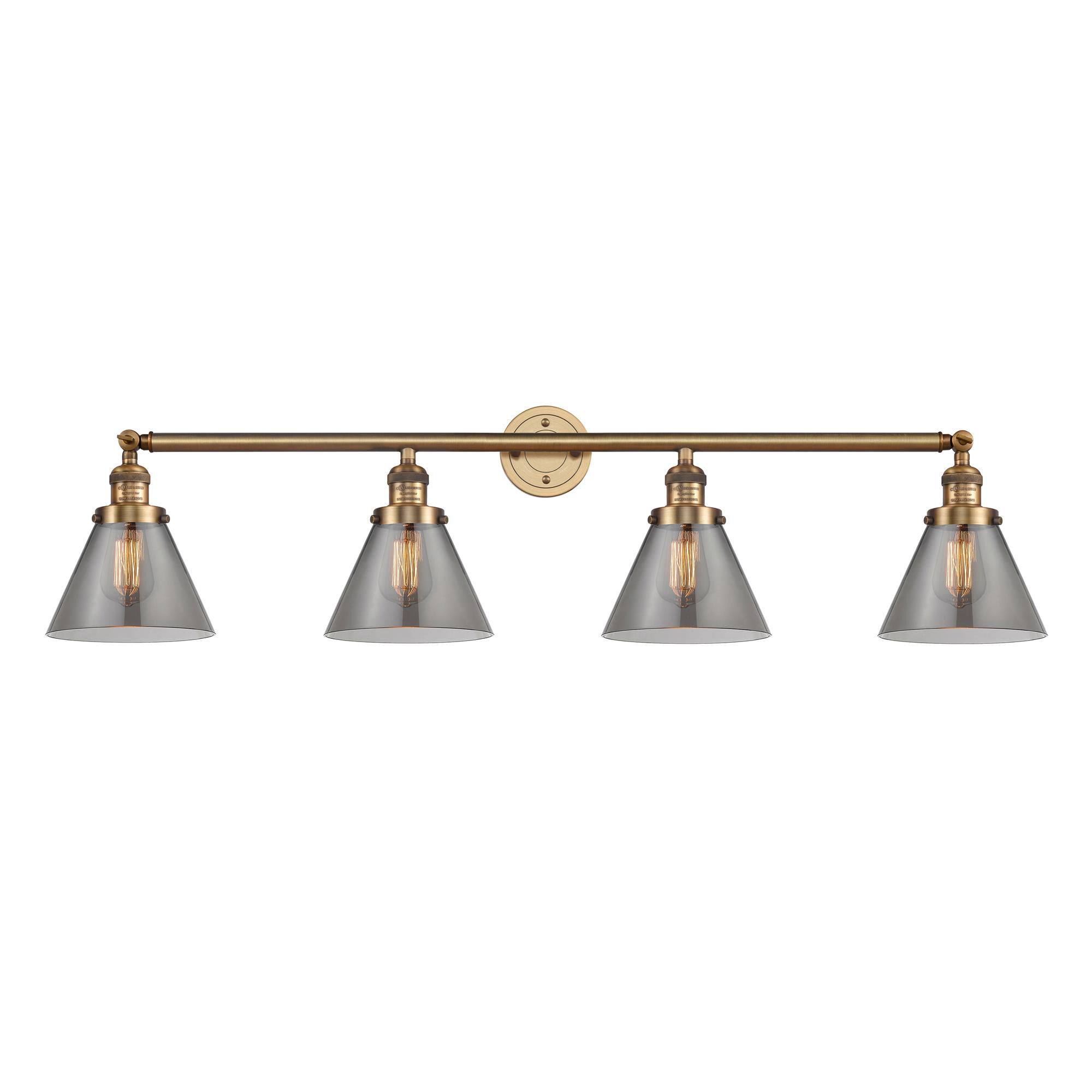 Shown in Brushed Brass finish and Smoked glass