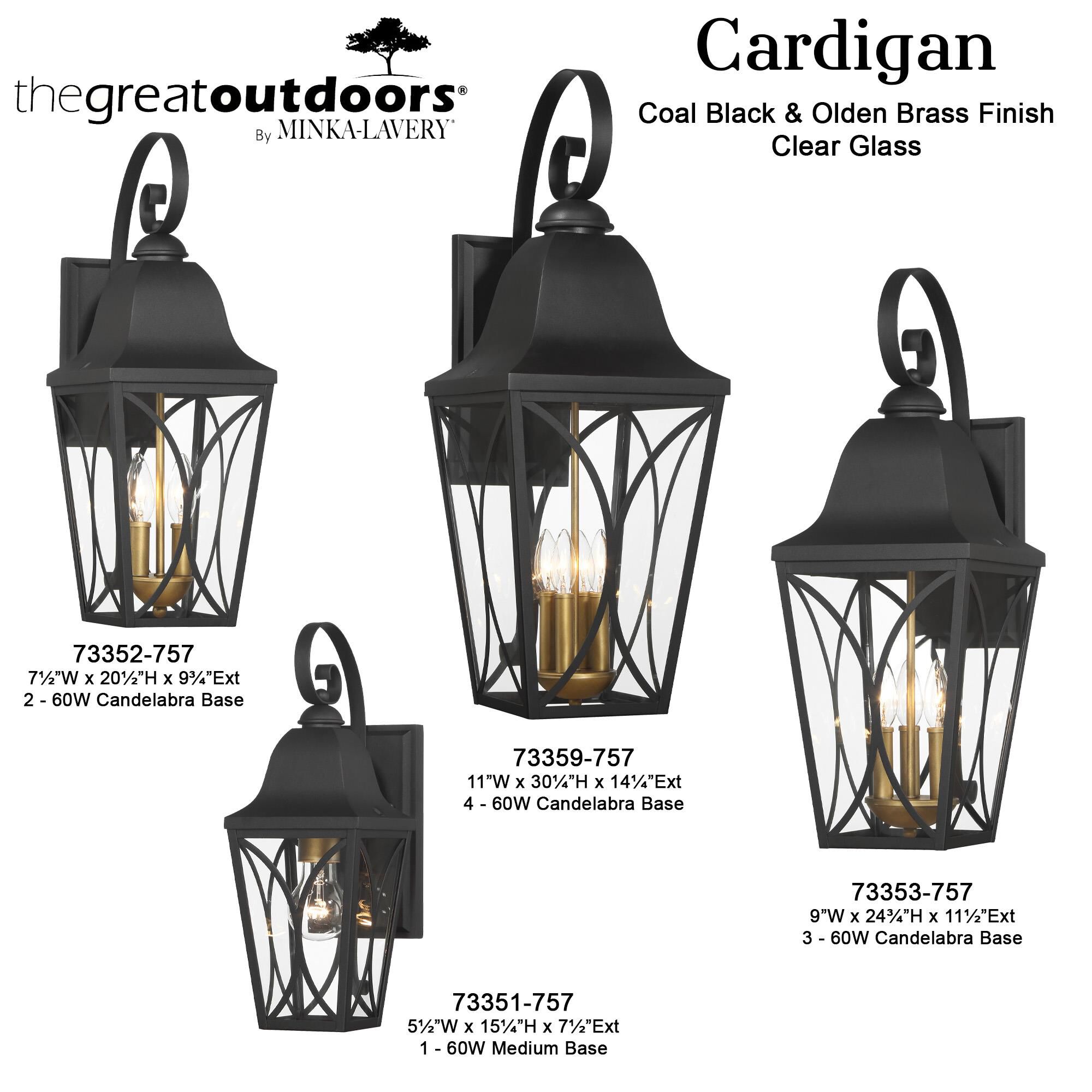 Cardigan 24 Inch Outdoor Wall Light by Minka Lavery