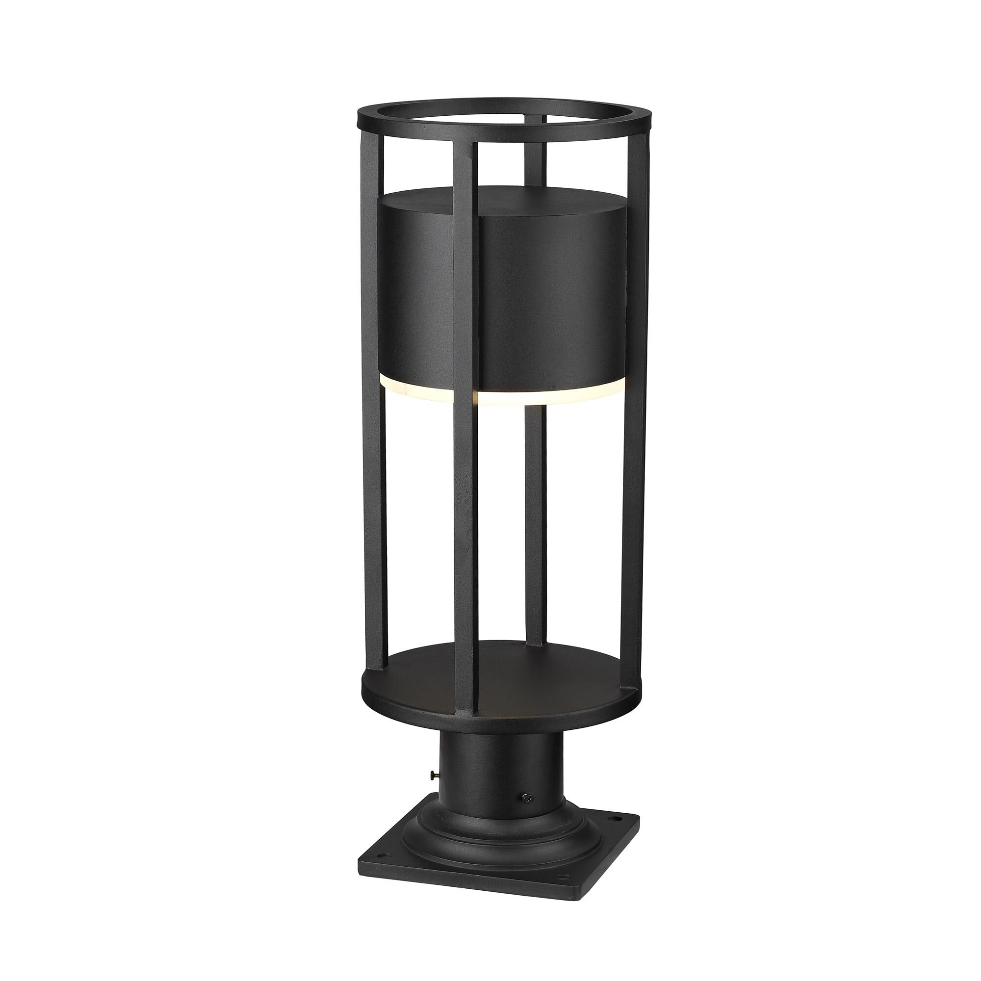 Shown in Black finish and Etched glass