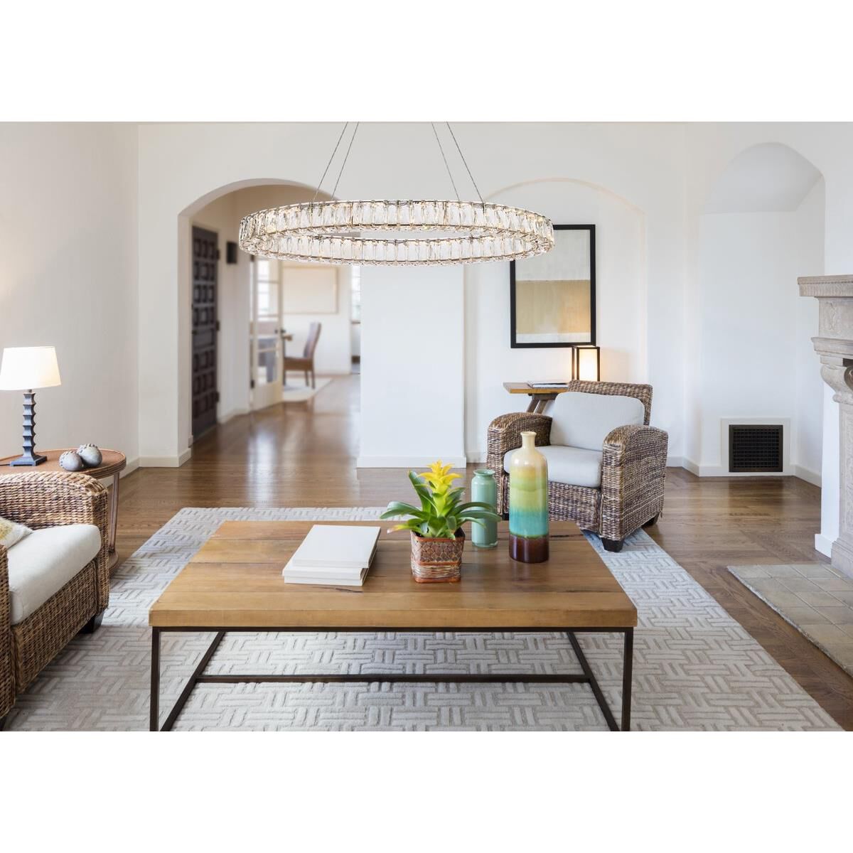 Monroe Linear Suspension Light by Elegant Lighting