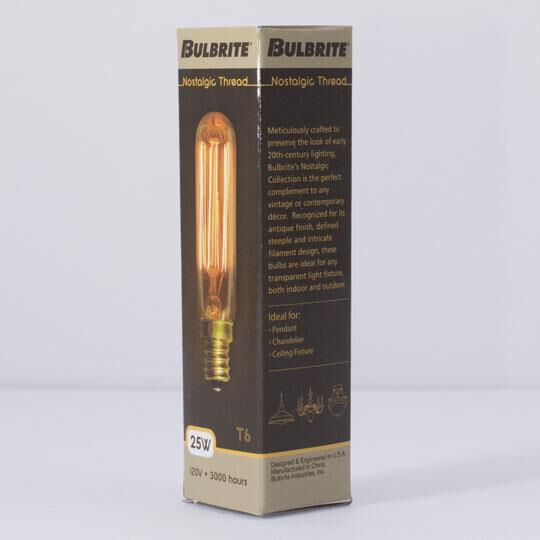 25 Watt 1900K T6 Vintage Light Bulb by Bulbrite