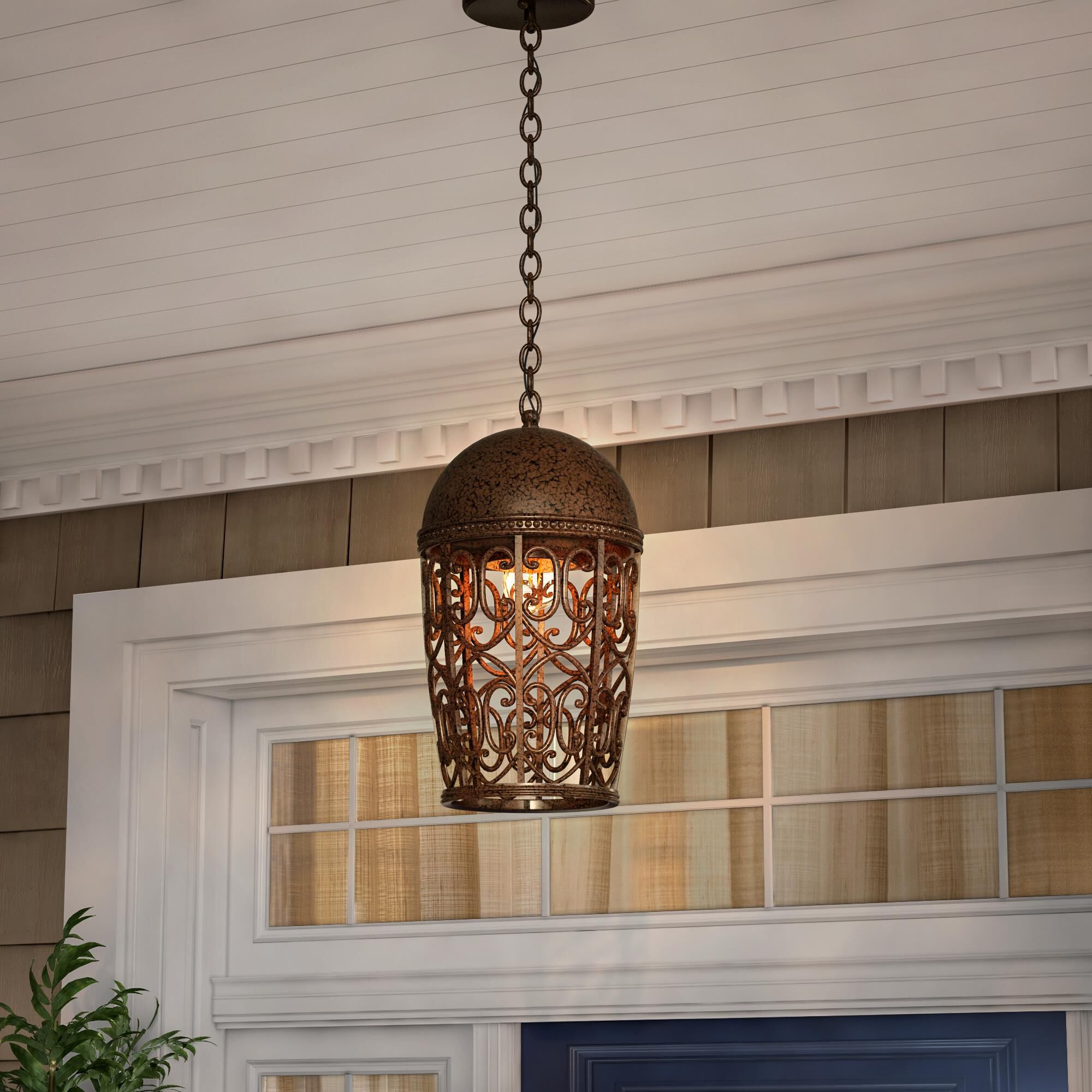 Amherst 18 Inch Tall 1 Light Outdoor Hanging Lantern by Designers Fountain