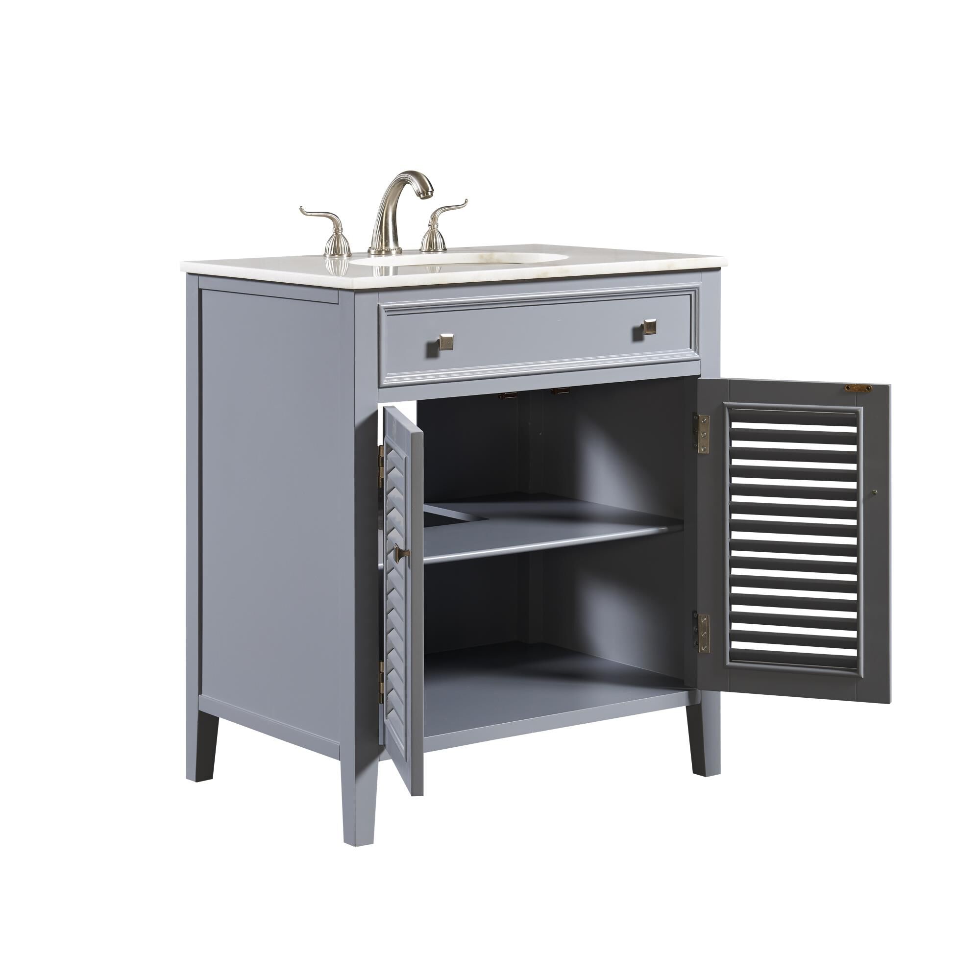 Shown in Grey finish