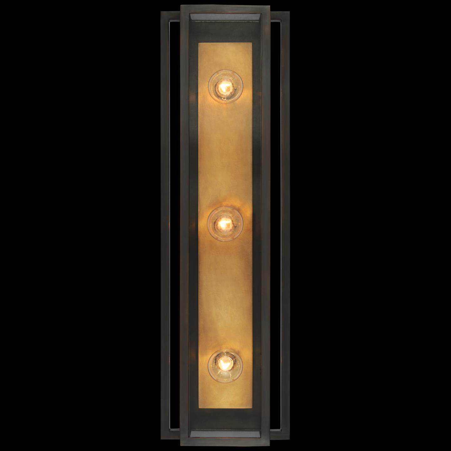 Shown in Bronze And Hand-Rubbed Antique Brass finish and Clear glass
