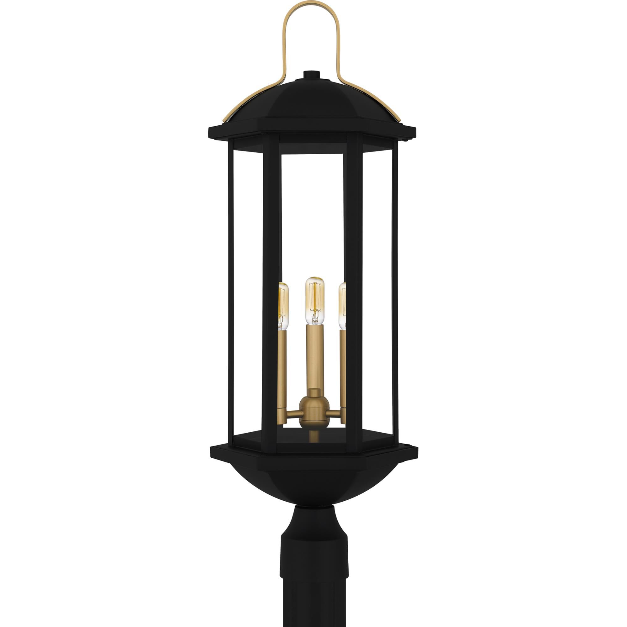 Shown in Matte Black finish and Clear Glass shade