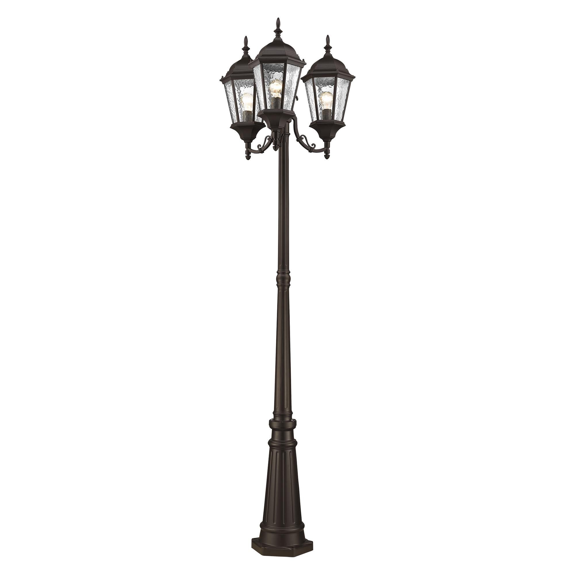 Hamilton 86 Inch Tall 3 Light Outdoor Post Lamp by Livex Lighting