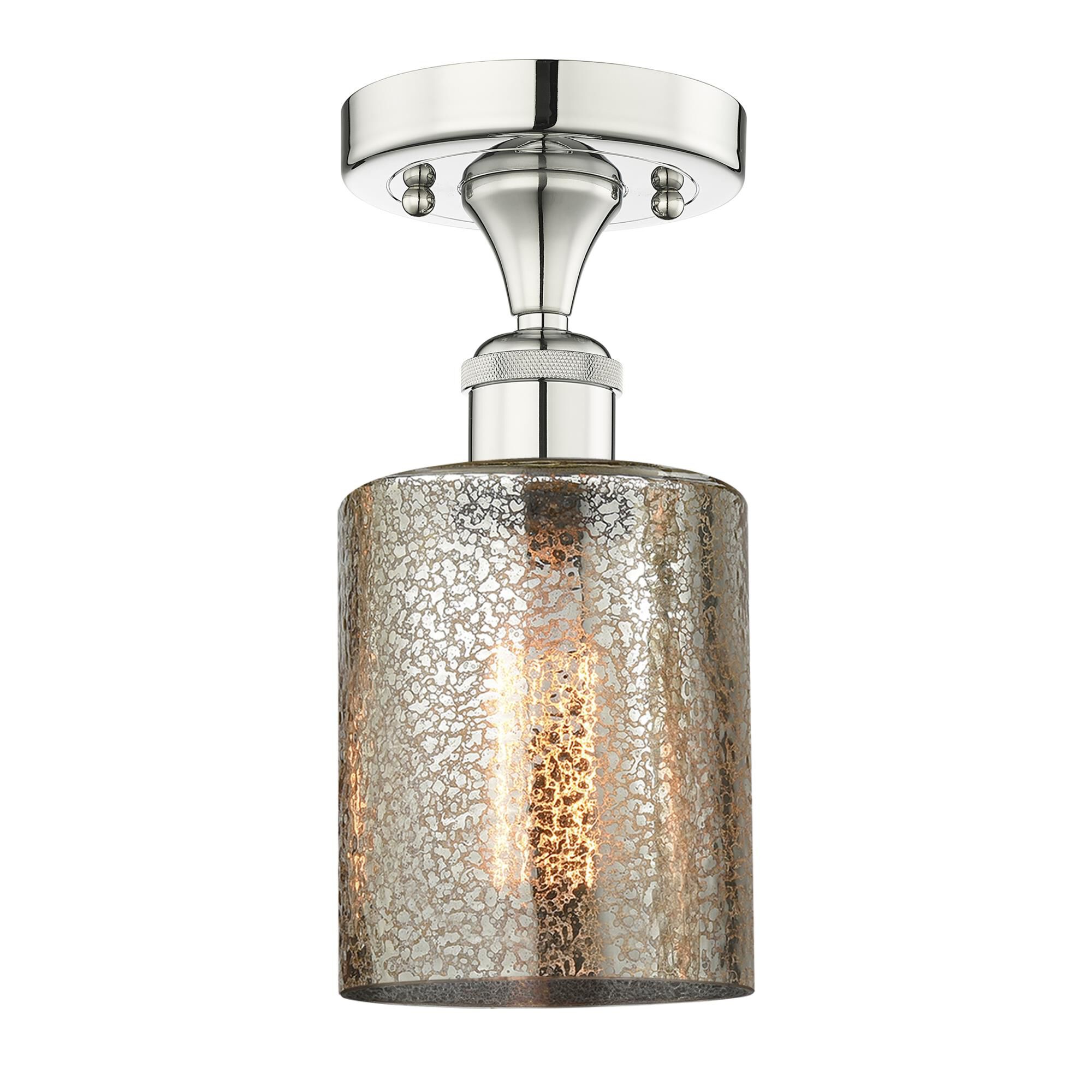 Shown in Polished Nickel finish and Mercury glass