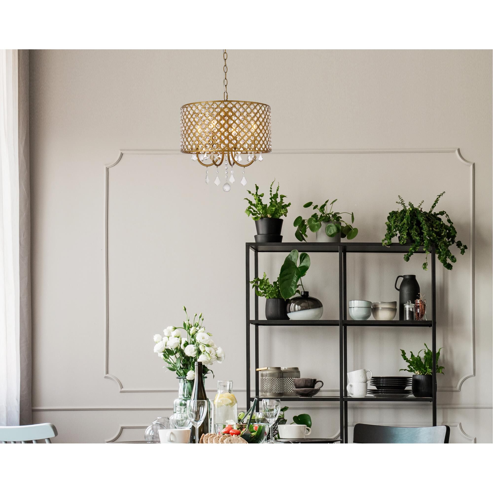 Elise 17 Inch 4 Light Mini Chandelier by Elegant Lighting