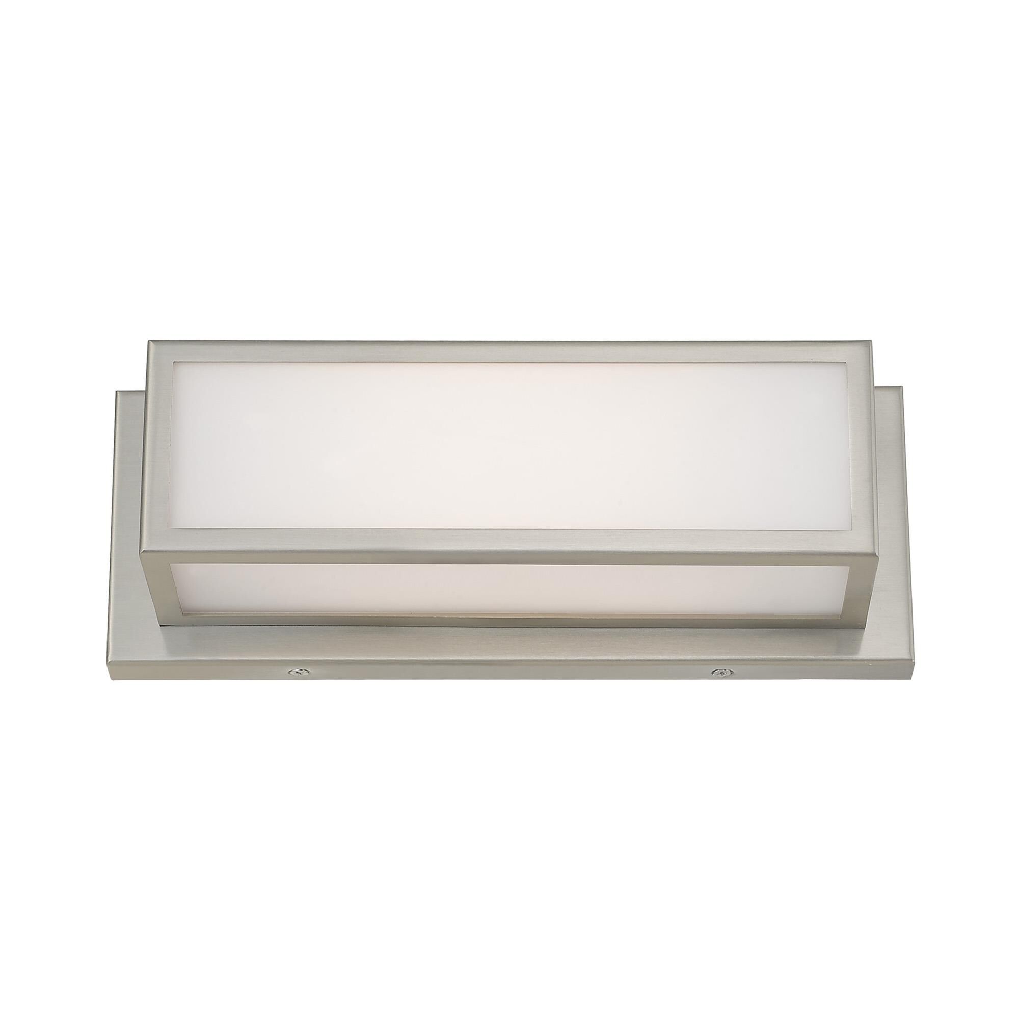 Shown in Brushed Nickel finish and Hand Blown Satin Opal White glass