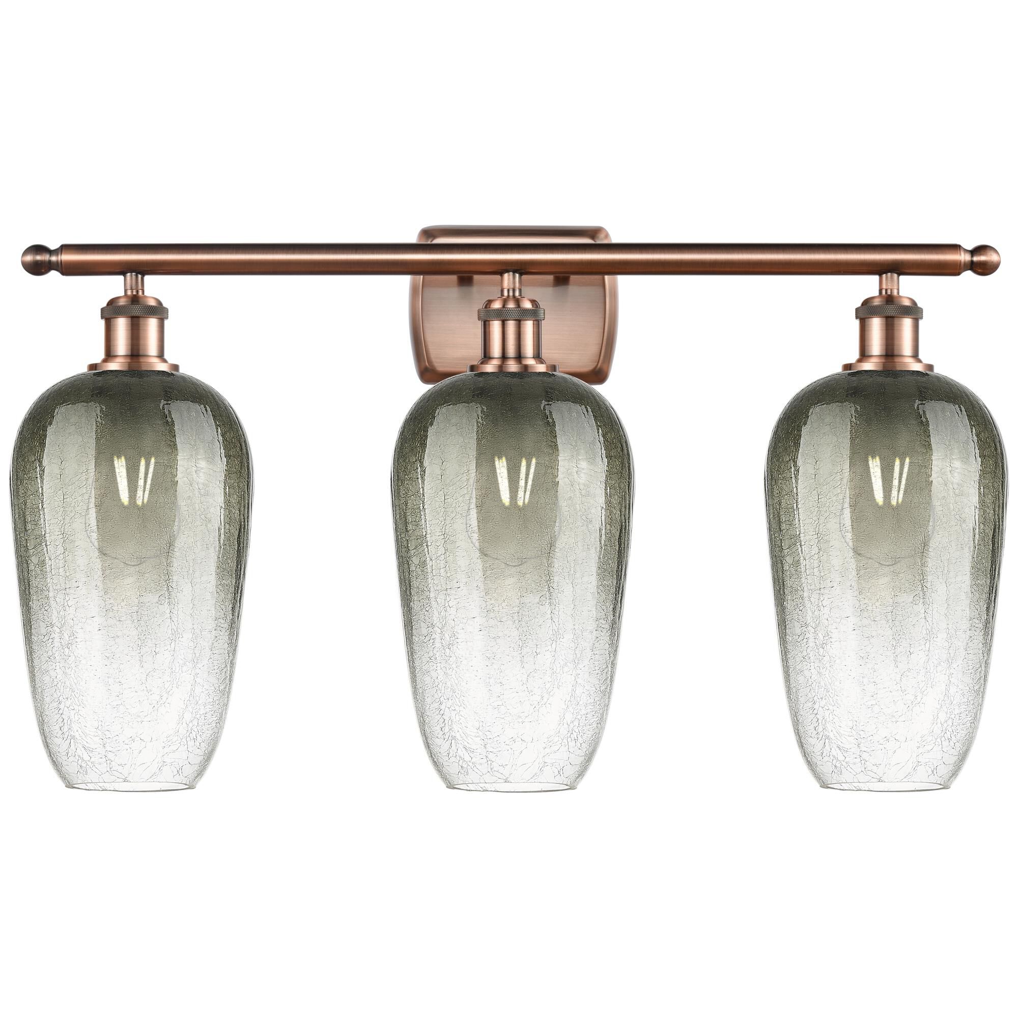 Shown in Antique Copper finish and Slate glass