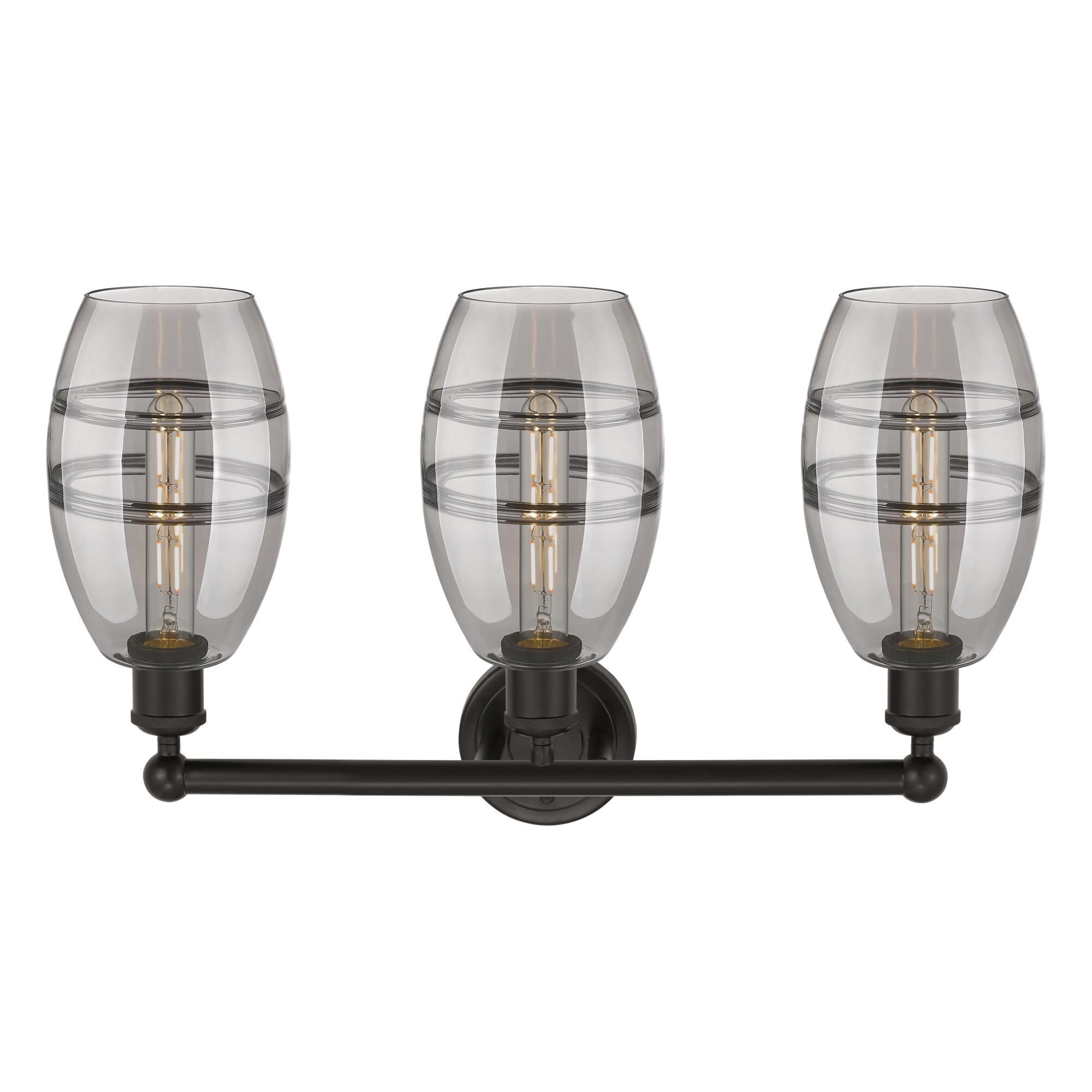 Shown in Oil Rubbed Bronze finish and Light Smoke glass