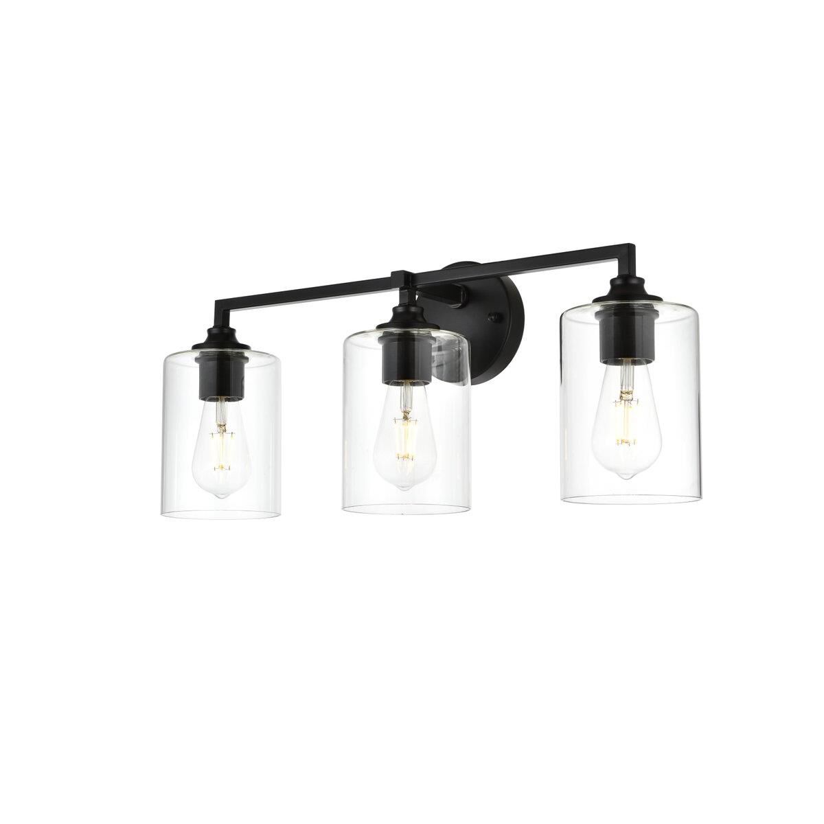 Shown in Black  finish and Clear glass