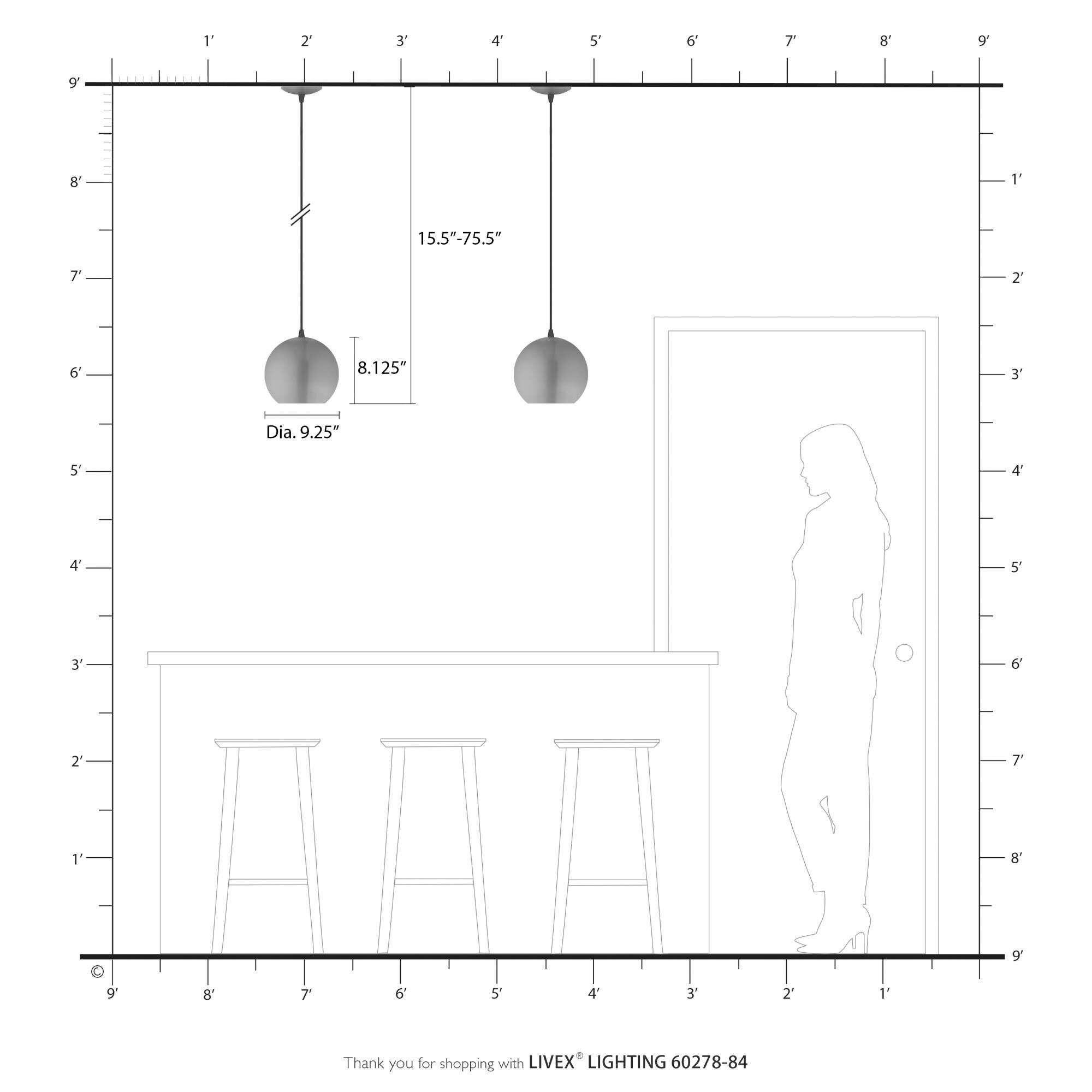 Kuppola 9 Inch Mini Pendant by Livex Lighting