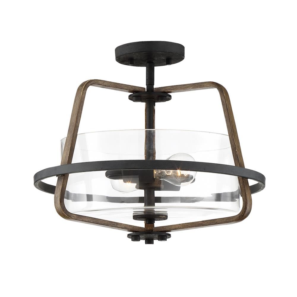 Ryder 16 Inch 2 Light Semi Flush Mount by Designers Fountain