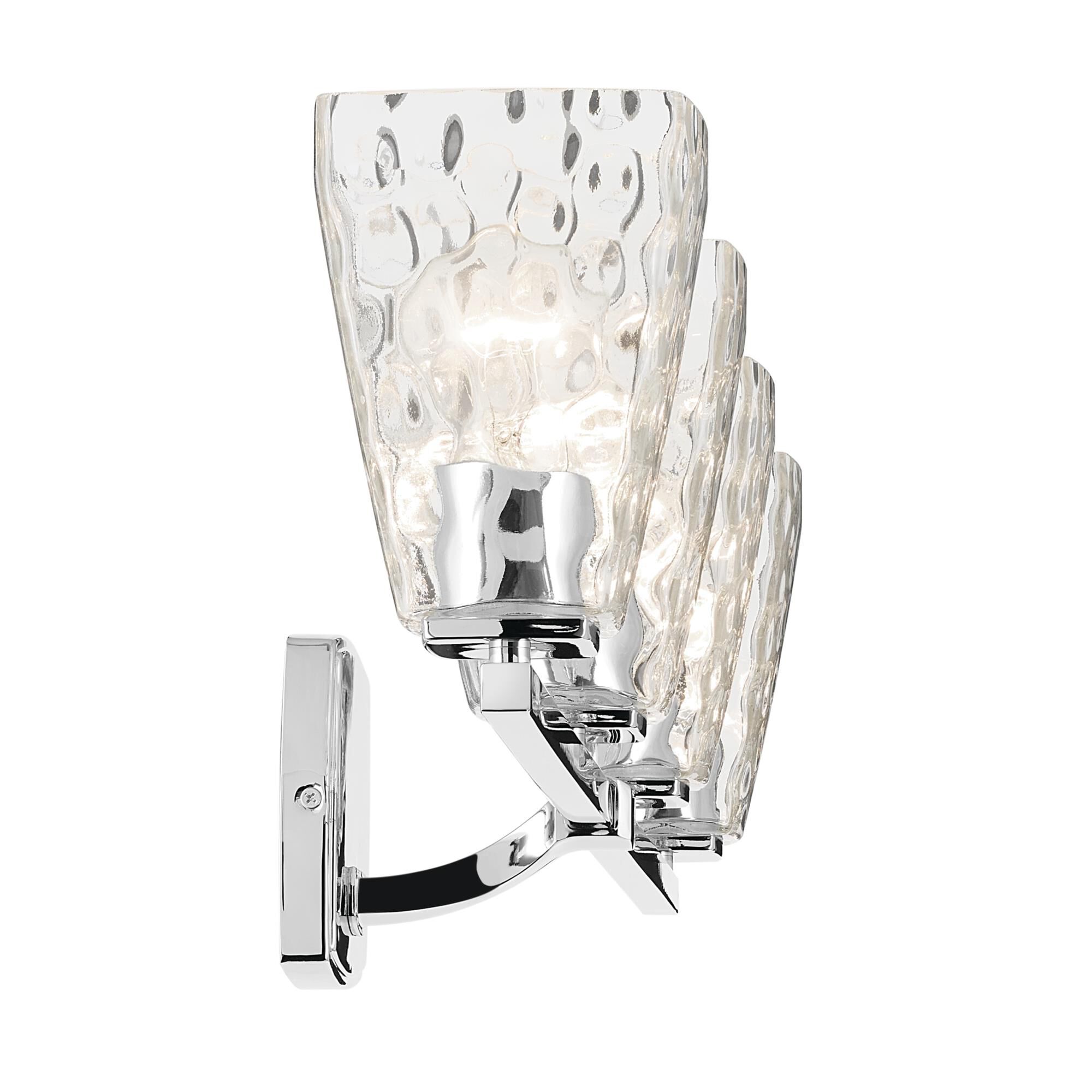 Shown in Chrome finish and Clear Water glass