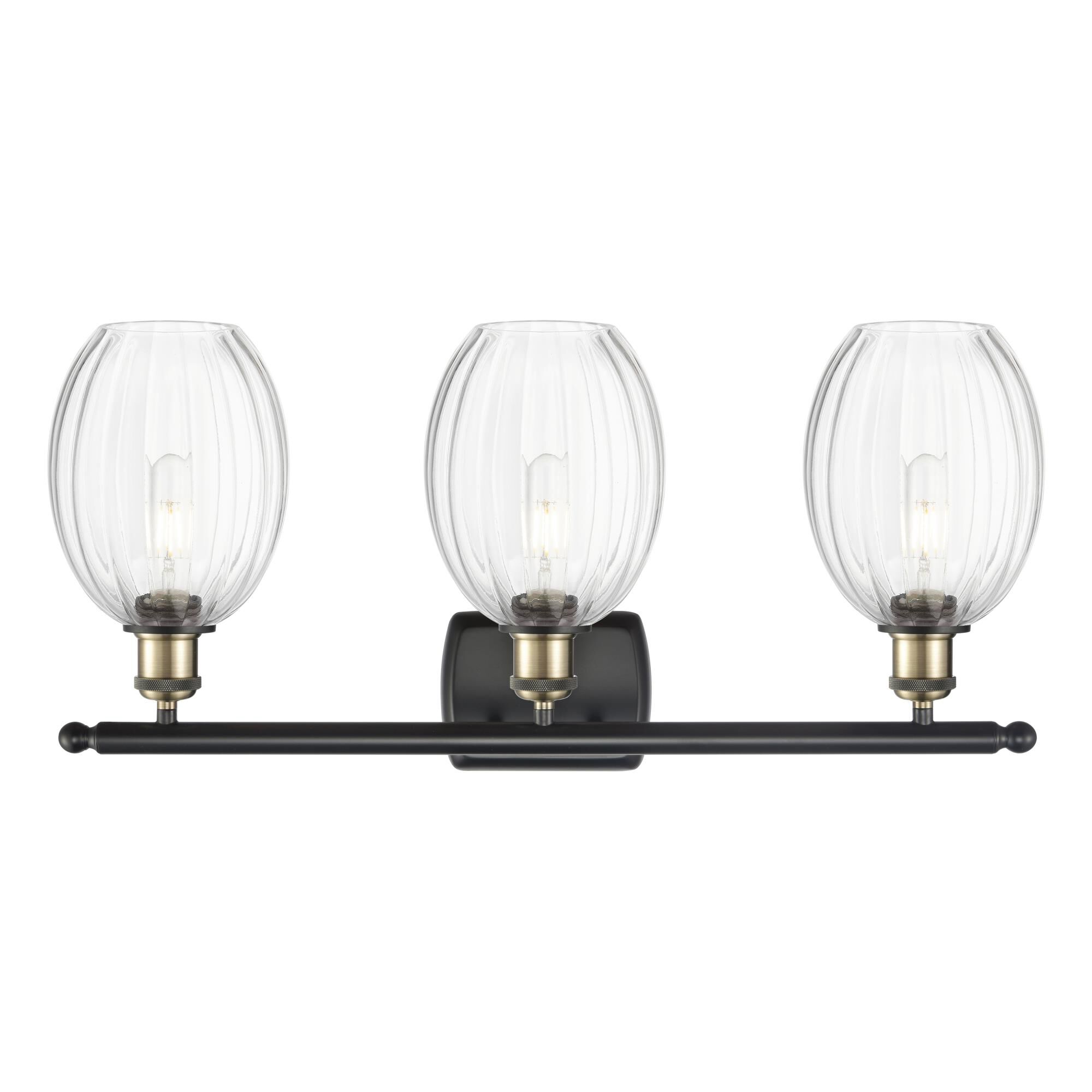Shown in Black Antique Brass finish and Clear glass