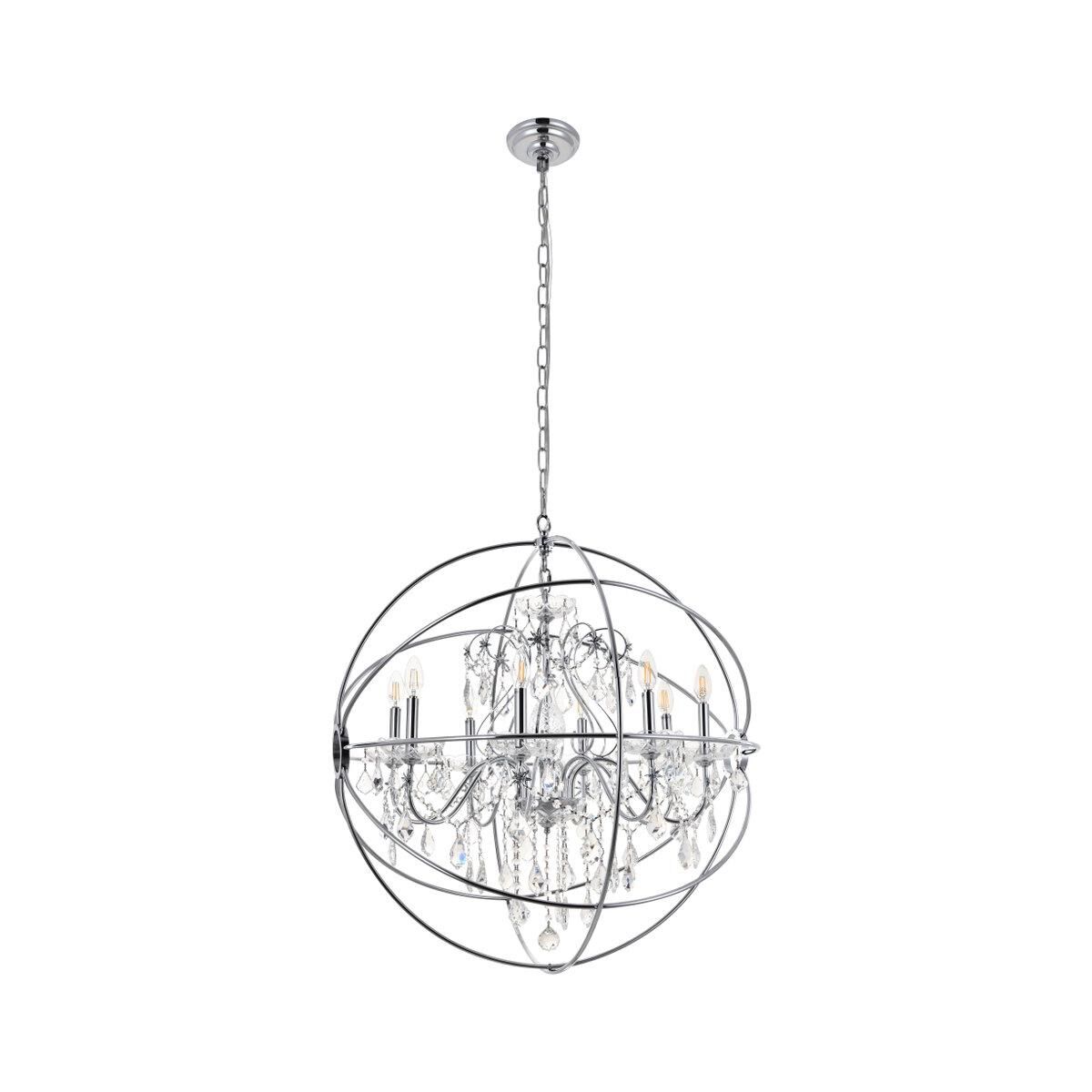 Cordelia 32 Inch 8 Light Chandelier by Elegant Lighting