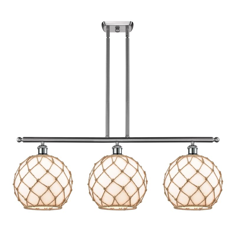 Bruno Marashlian Large Farmhouse Rope 37 Inch Linear Suspension Light by Innovations Lighting
