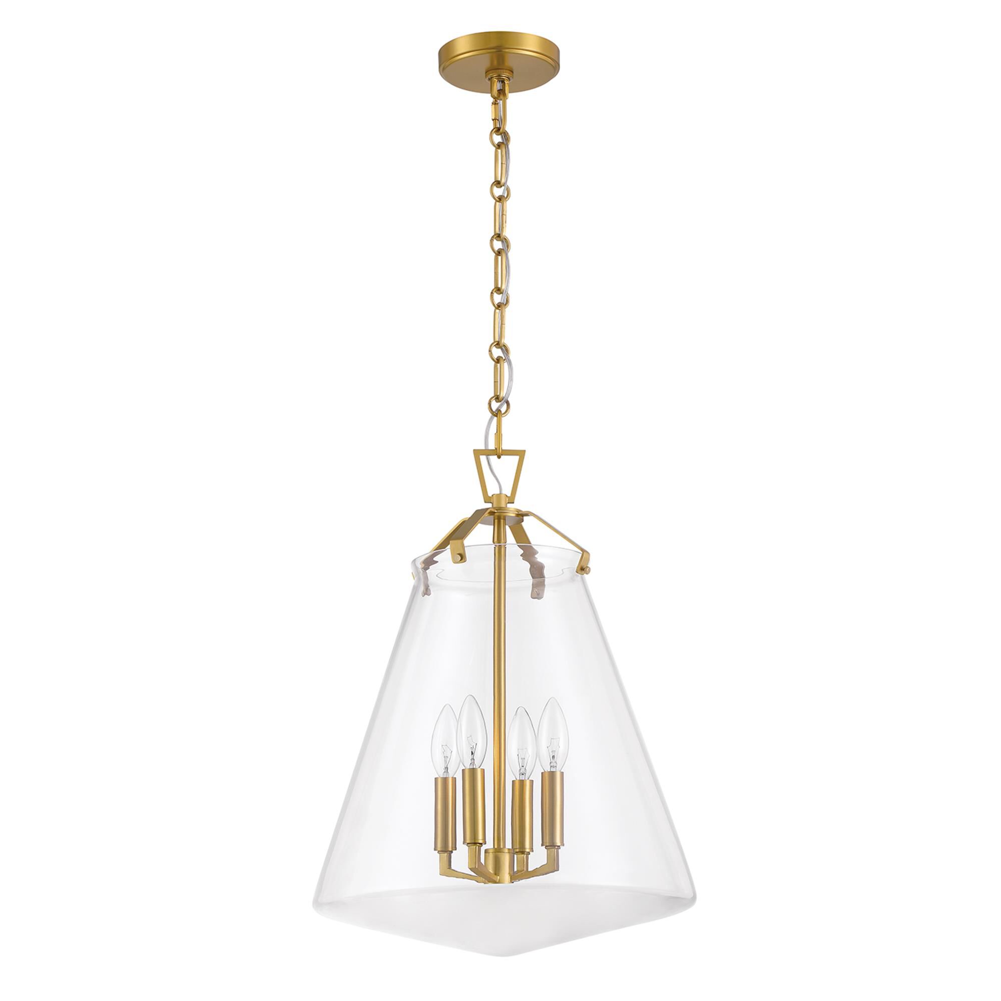 Shown in Luxe Gold finish and Clear glass