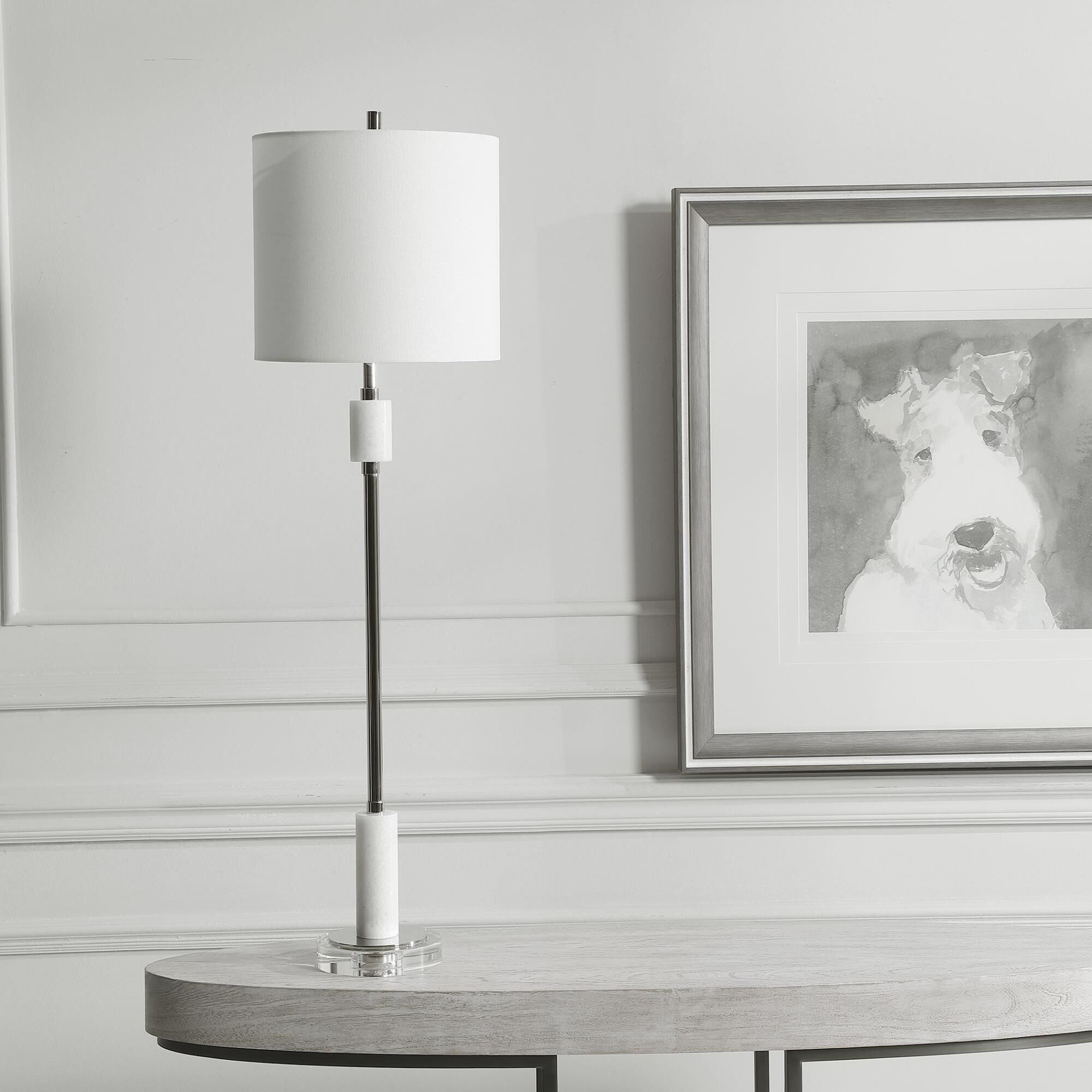 Sussex Nickel Buffet Lamp by Uttermost